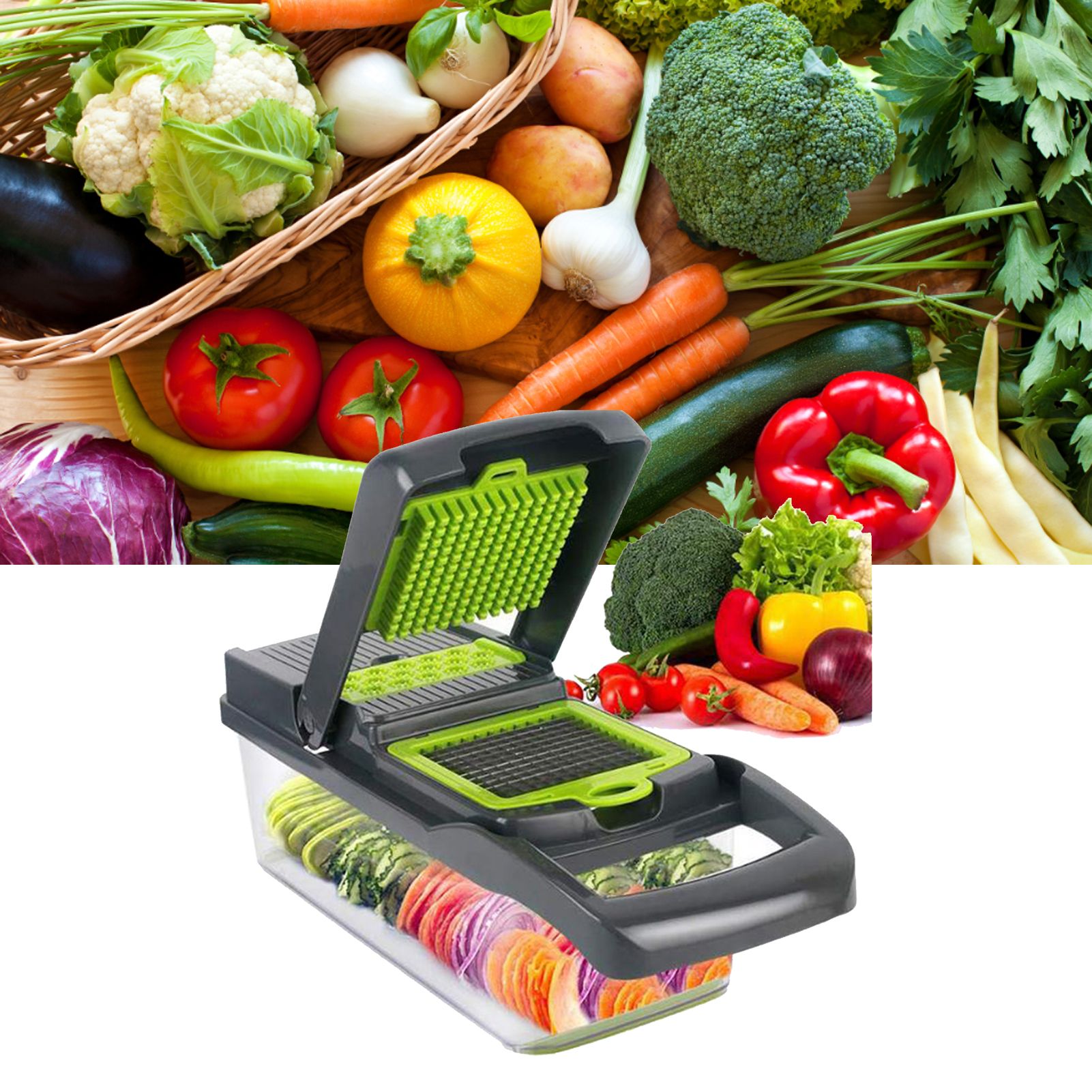 Vegetable Chopper 15 in 1 Vegetable Cutter Household Potato Chopper Radish view 6