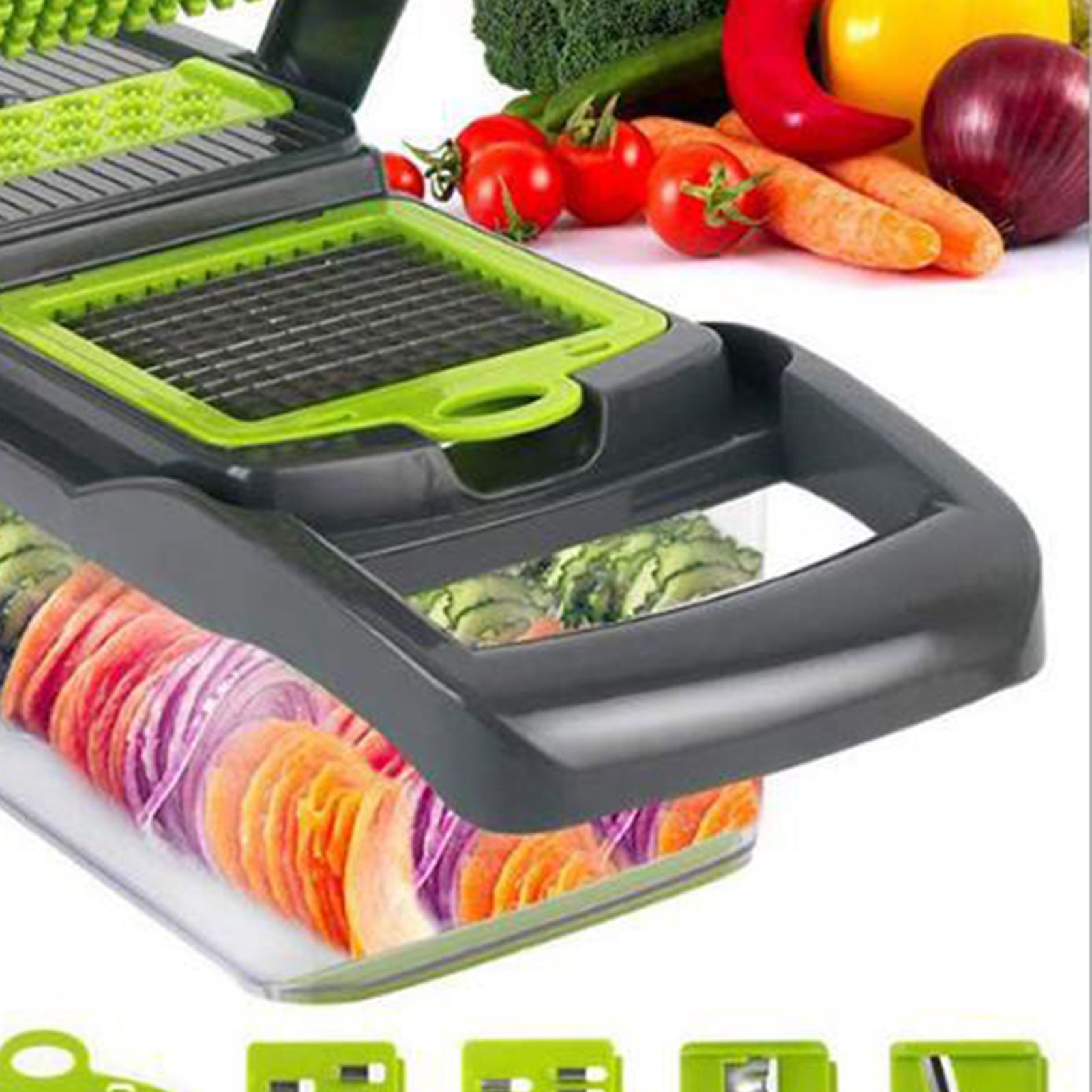 Vegetable Chopper 15 in 1 Vegetable Cutter Household Potato Chopper Radish view 9