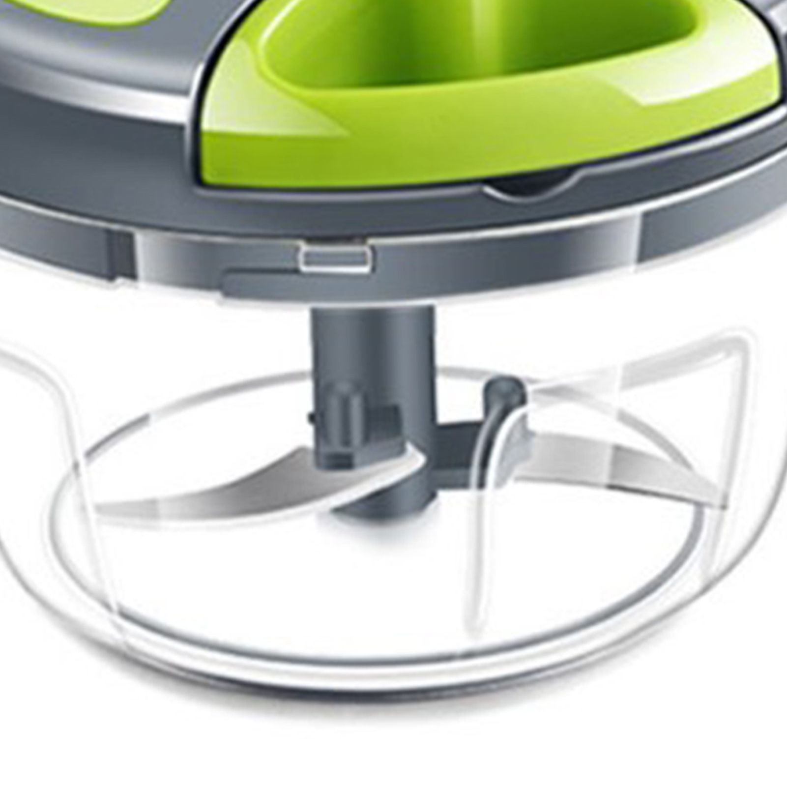 Garlic Chopper Machine Portable Mini Manual Hand Mincer 500ml Gray with Spare view 8