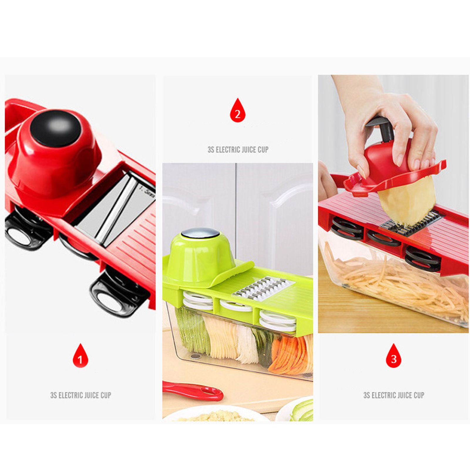 6 in 1 Vegetable Slicers Kitchen Multifunctional Food Potato Veggie Chopper view 8