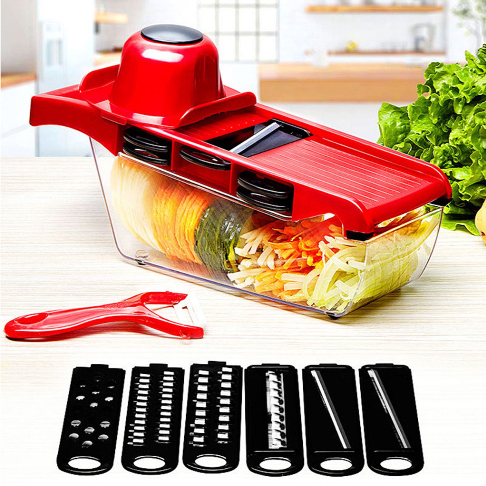 6 in 1 Vegetable Slicers Kitchen Multifunctional Food Potato Veggie Chopper view 11