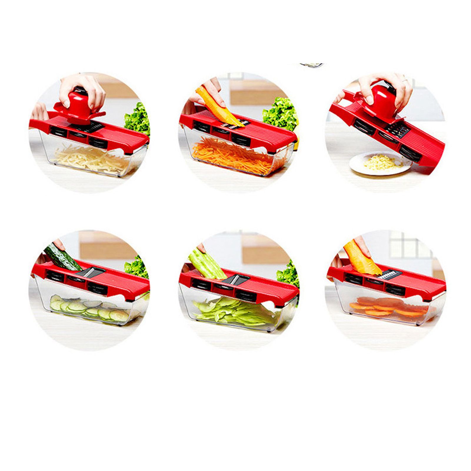 6 in 1 Vegetable Slicers Kitchen Multifunctional Food Potato Veggie Chopper view 12