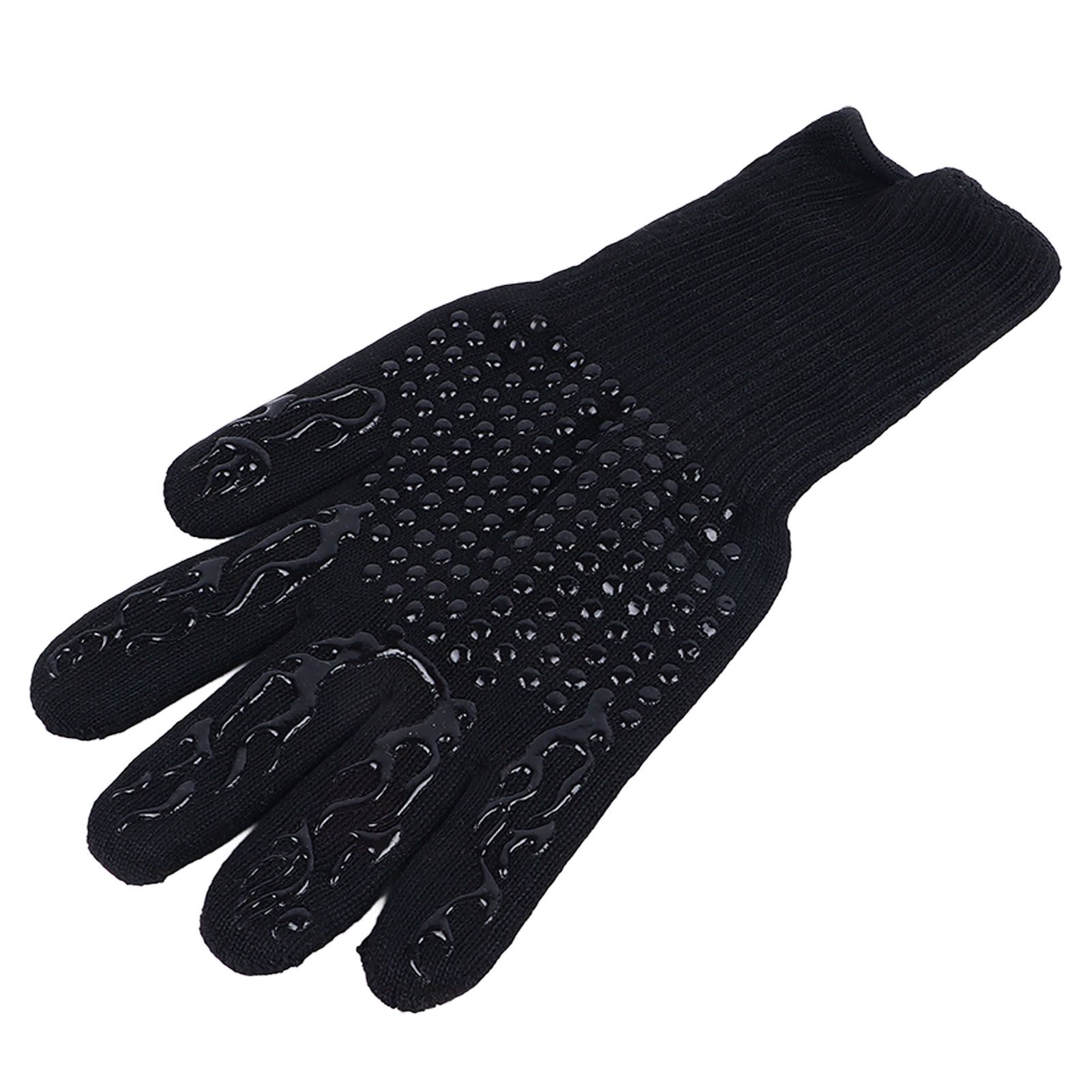 Heat Resistant Cooking Gloves Non Slip Reversible Use Polyester Cotton Lining view 4