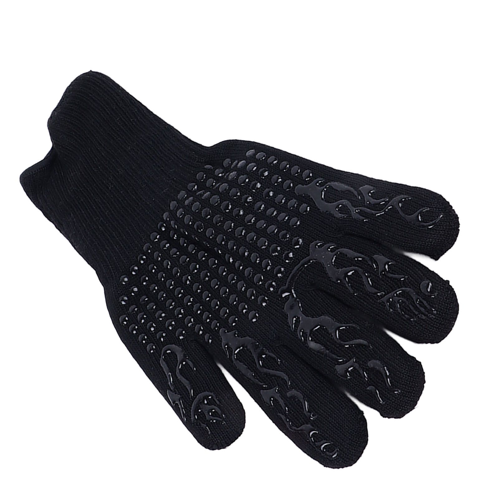 Heat Resistant Cooking Gloves Non Slip Reversible Use Polyester Cotton Lining view 5