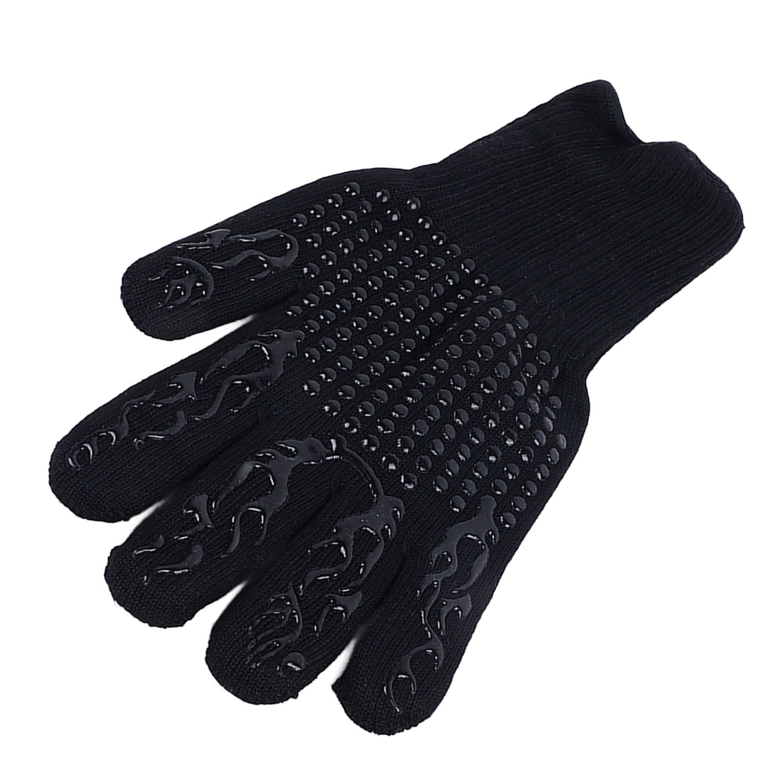 Heat Resistant Cooking Gloves Non Slip Reversible Use Polyester Cotton Lining view 6