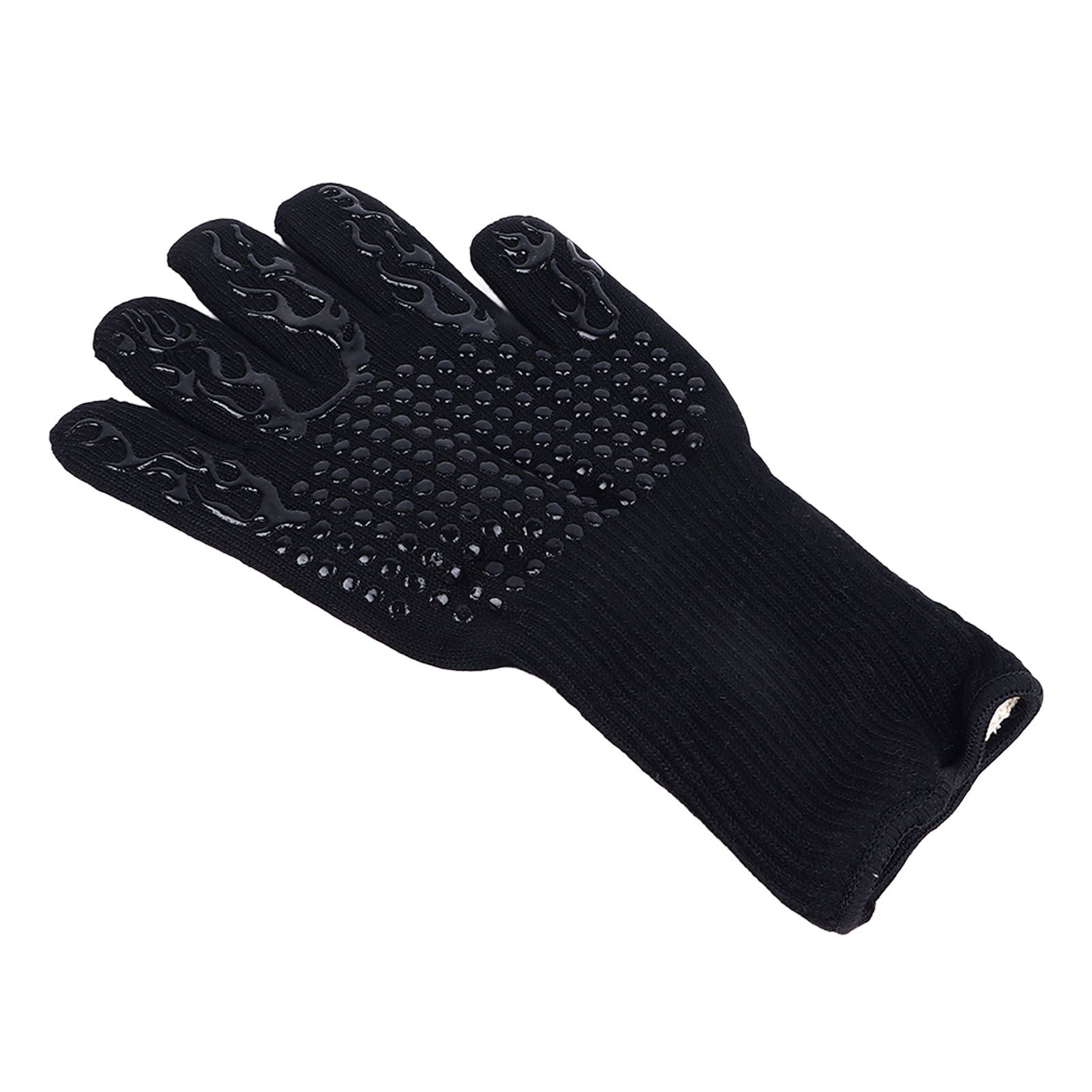 Heat Resistant Cooking Gloves Non Slip Reversible Use Polyester Cotton Lining view 9