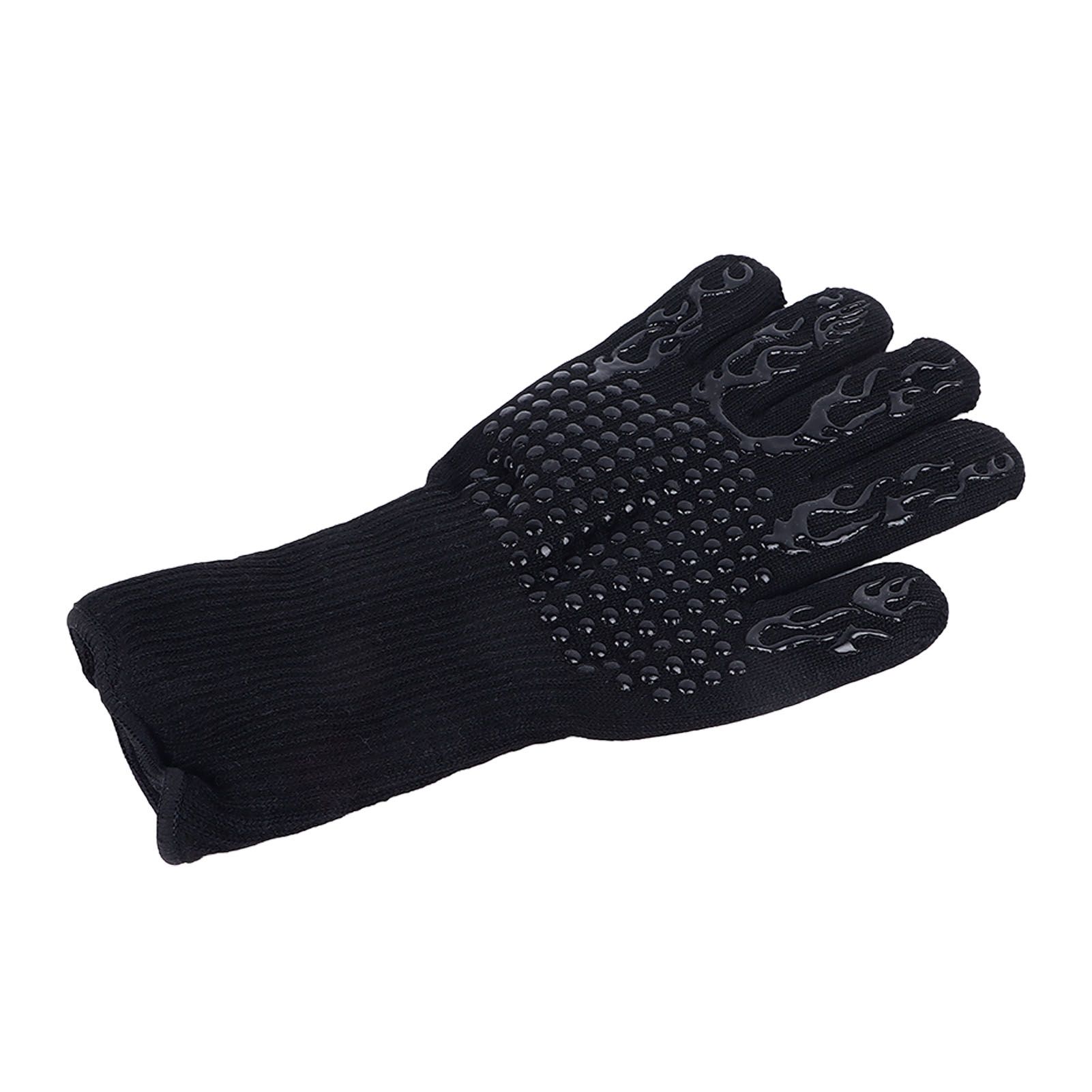 Heat Resistant Cooking Gloves Non Slip Reversible Use Polyester Cotton Lining view 10