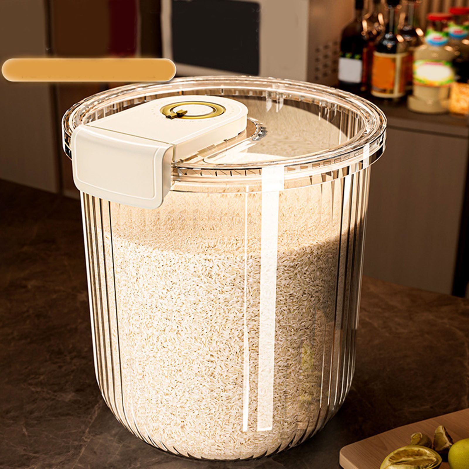 Rice Container Clear Rice Storage Bin Airtight Rice Bucket for Dry Food Grain view 10