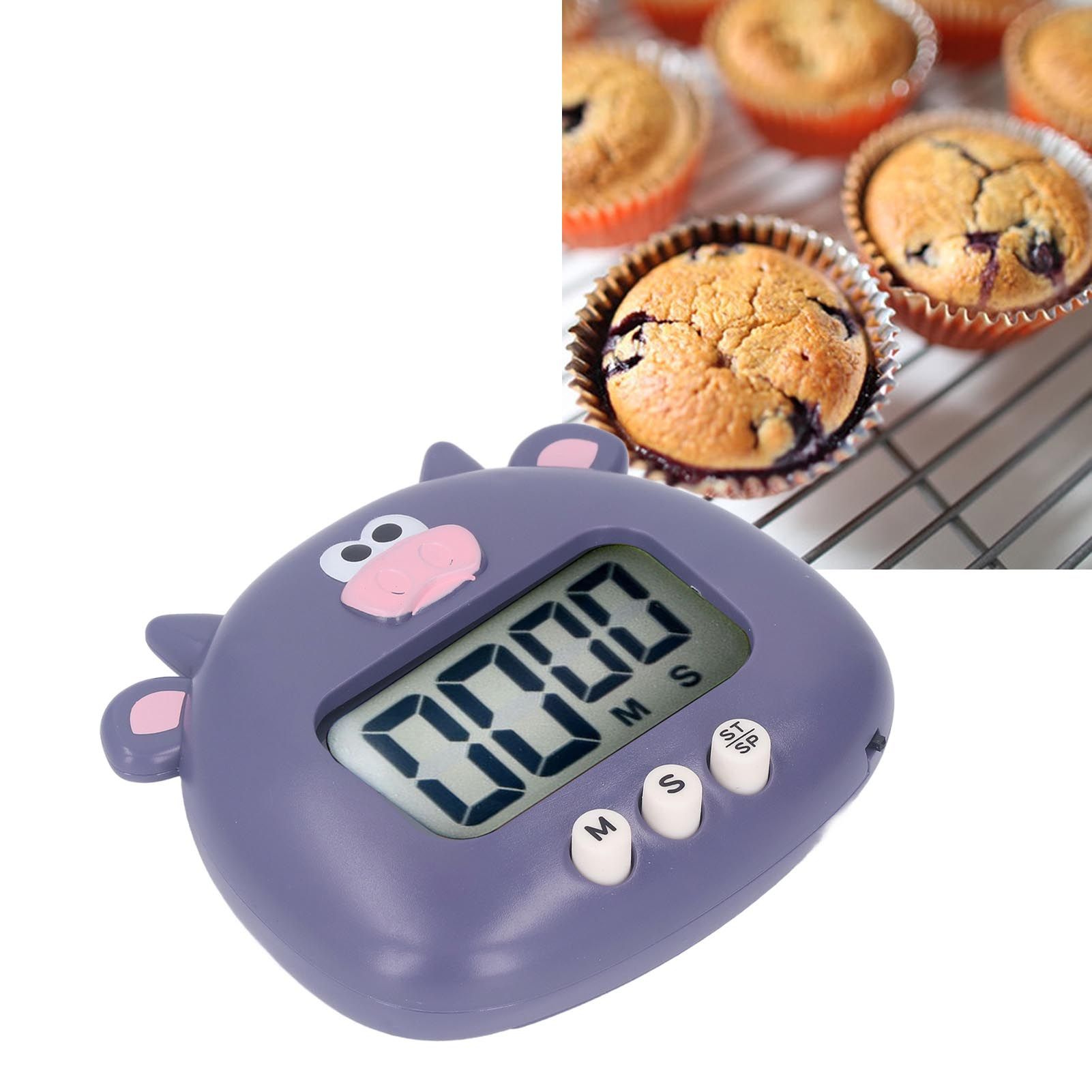 Digital Kitchen Timer Countup Countdown Cartoon Animal Sound Flash Alert Easy view 11