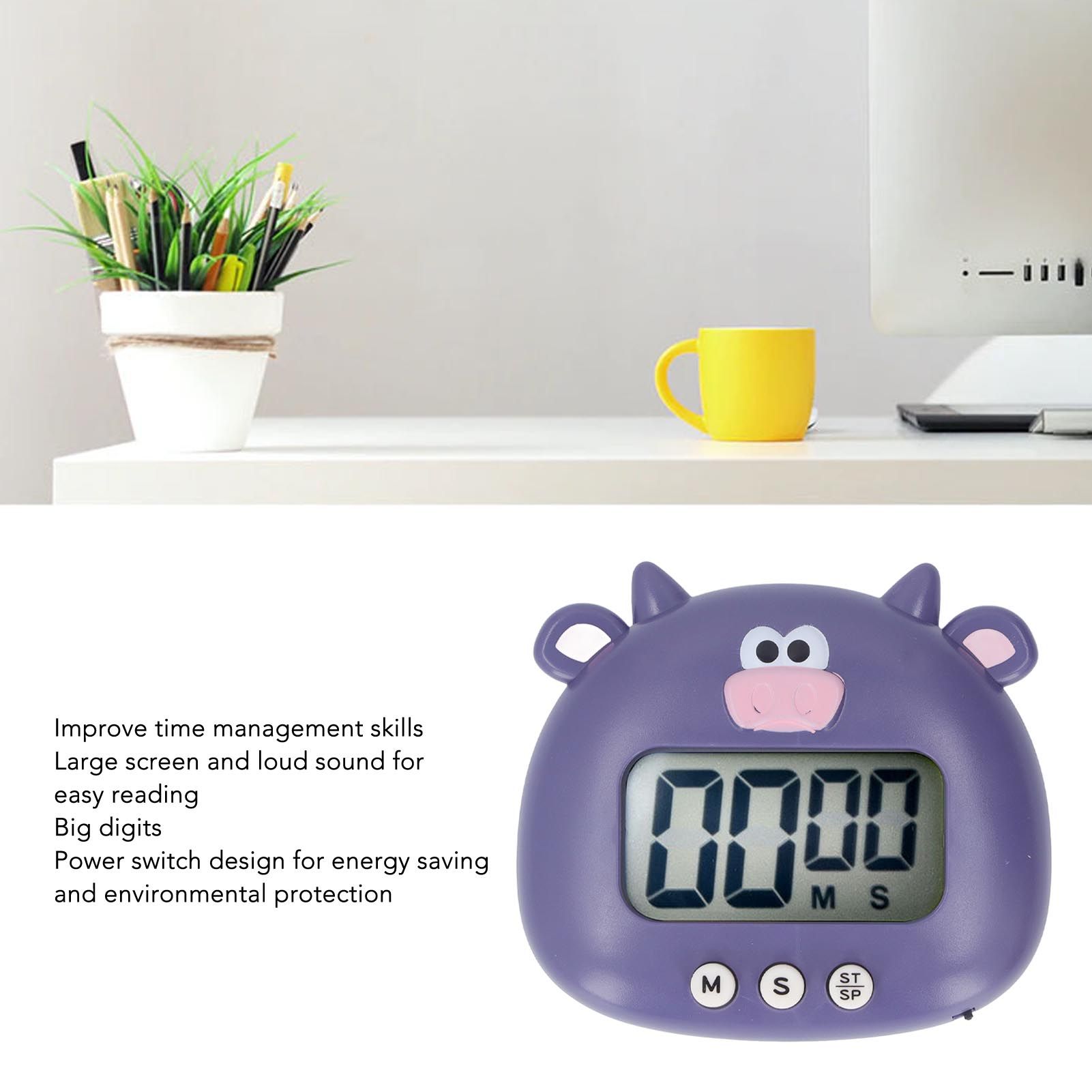 Digital Kitchen Timer Countup Countdown Cartoon Animal Sound Flash Alert Easy view 13