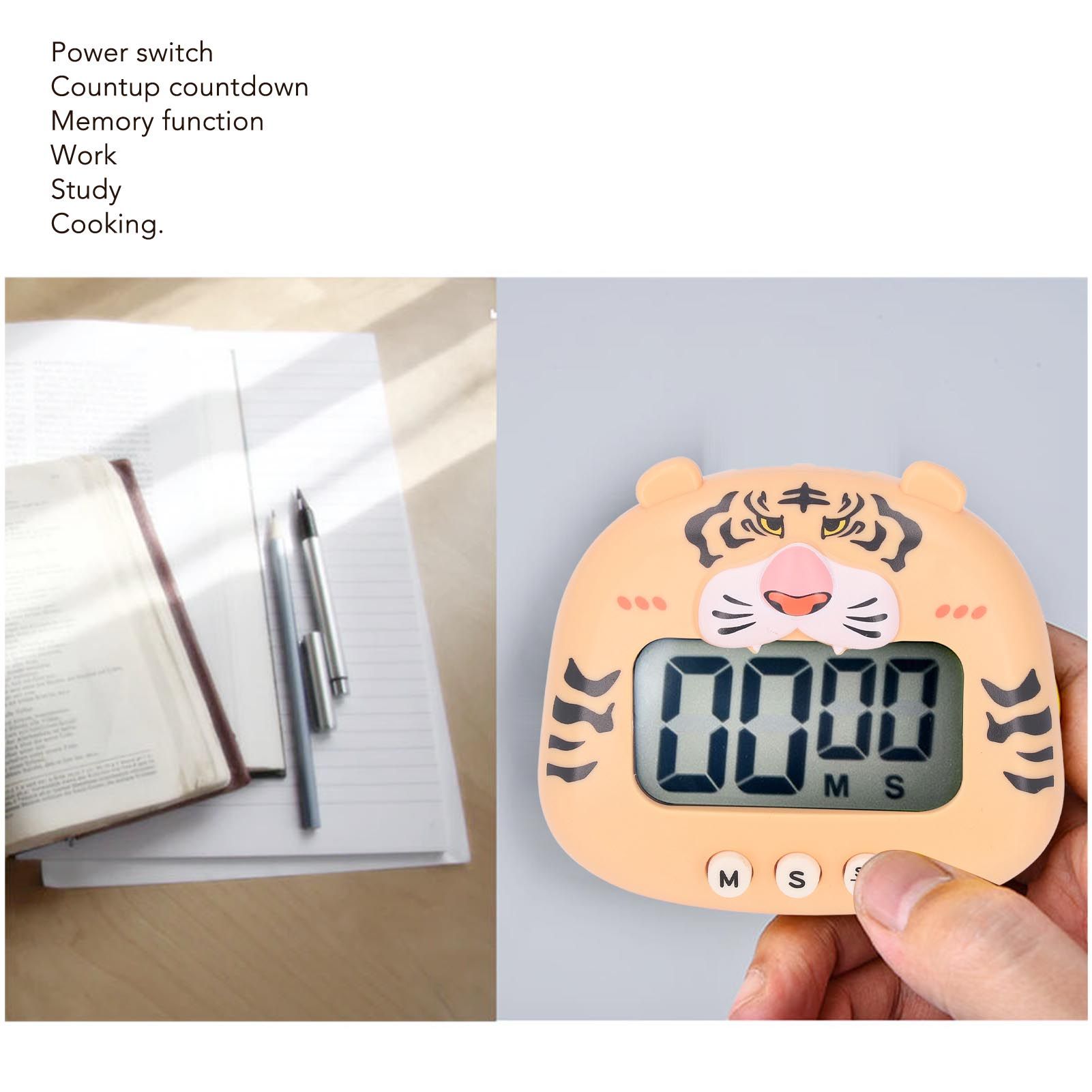 Digital Kitchen Timer Countup Countdown Cartoon Animal Sound Flash Alert Easy view 15