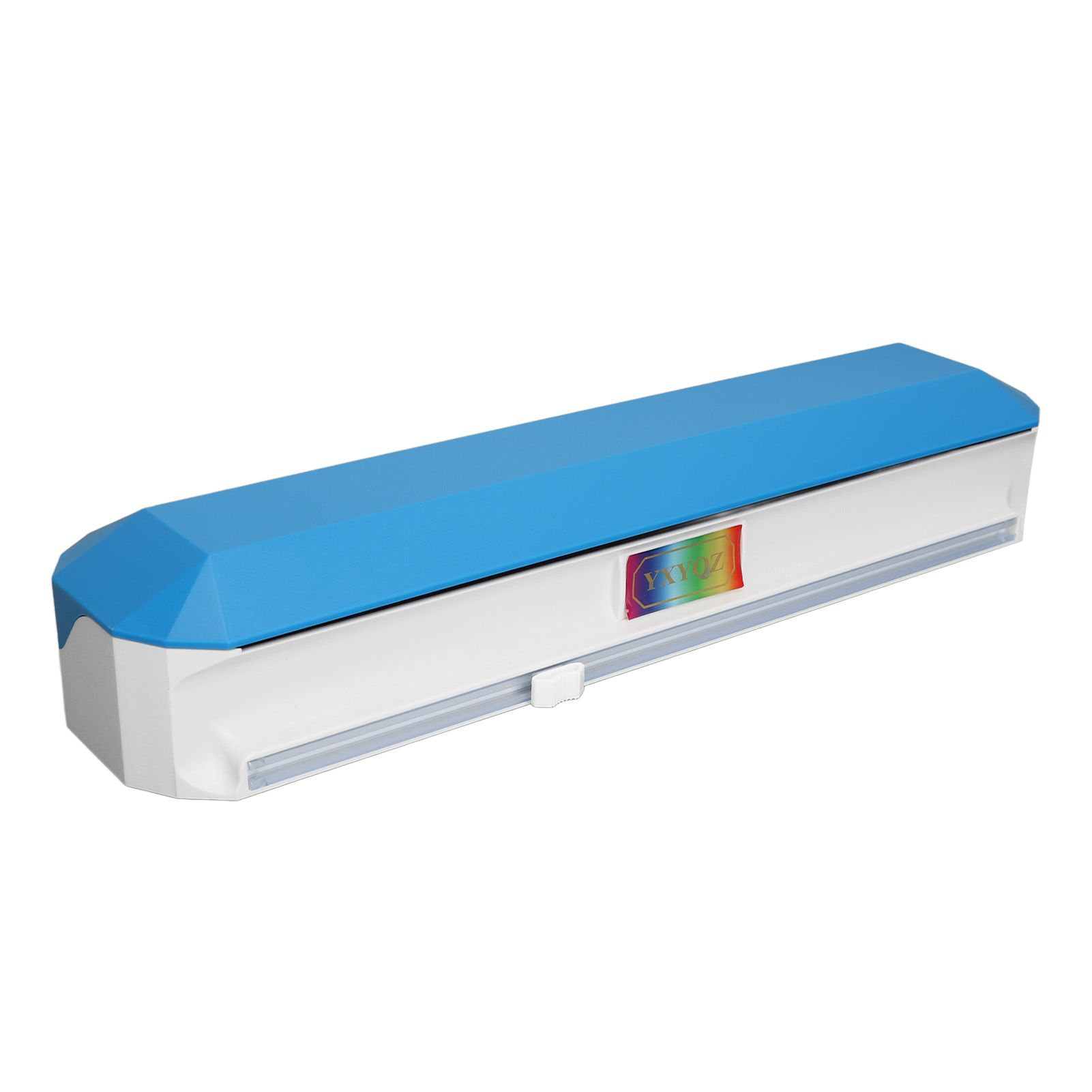 Plastic Wrap Dispenser with Slide Cutter Smooth Cutting Adjustable Reusable