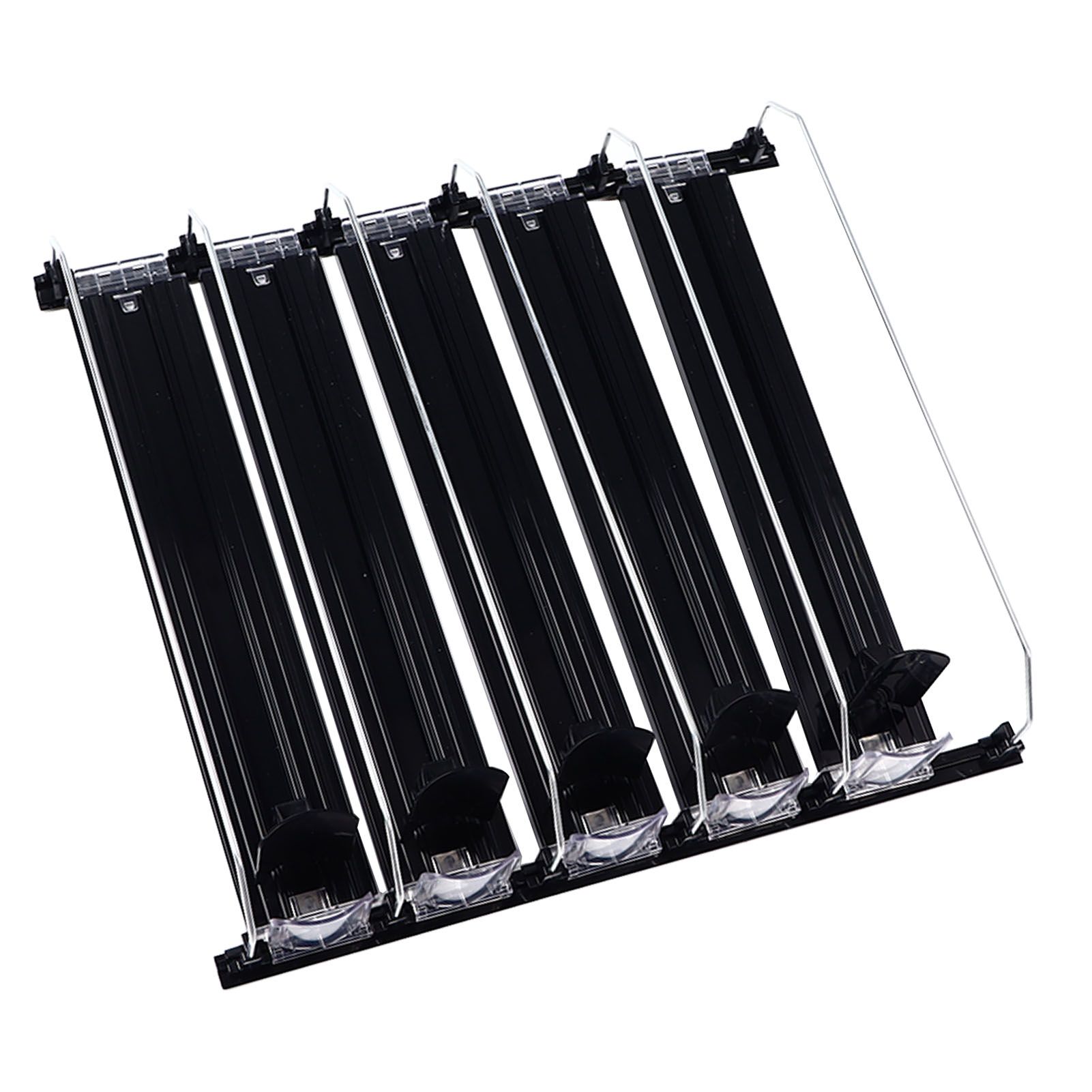 Drink Organizer for Fridge Spring Loaded Adjustable Push Rod Slide Rail Soda view 3