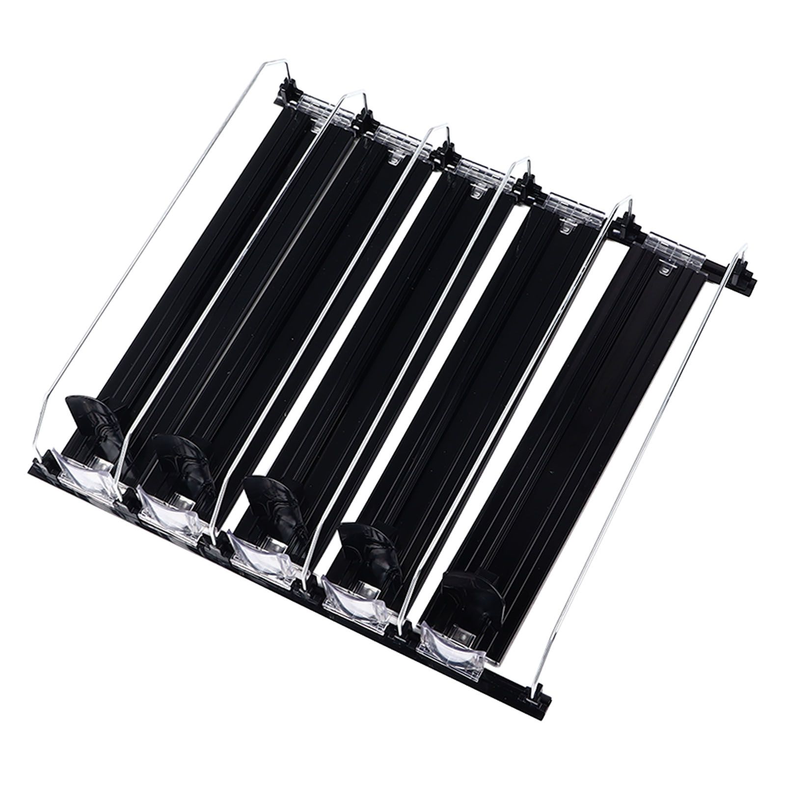 Drink Organizer for Fridge Spring Loaded Adjustable Push Rod Slide Rail Soda view 4