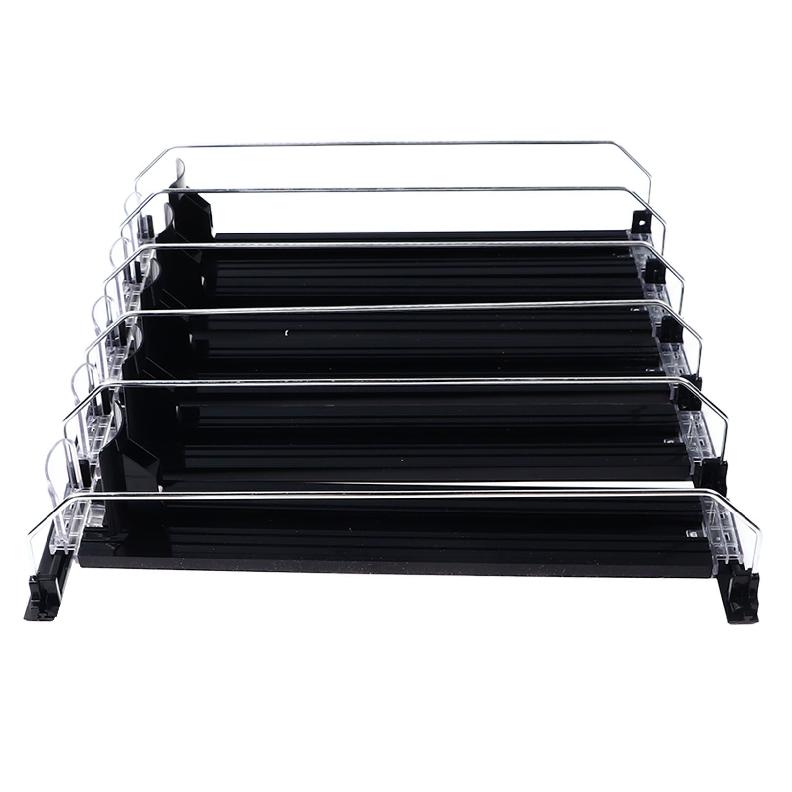 Drink Organizer for Fridge Spring Loaded Adjustable Push Rod Slide Rail Soda view 5