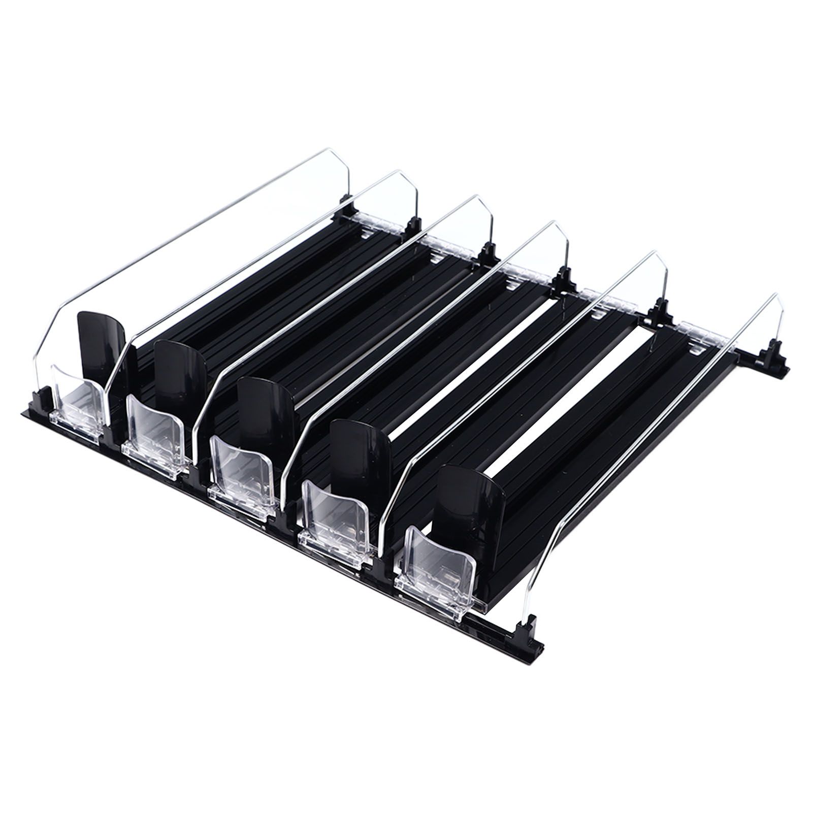 Drink Organizer for Fridge Spring Loaded Adjustable Push Rod Slide Rail Soda view 6