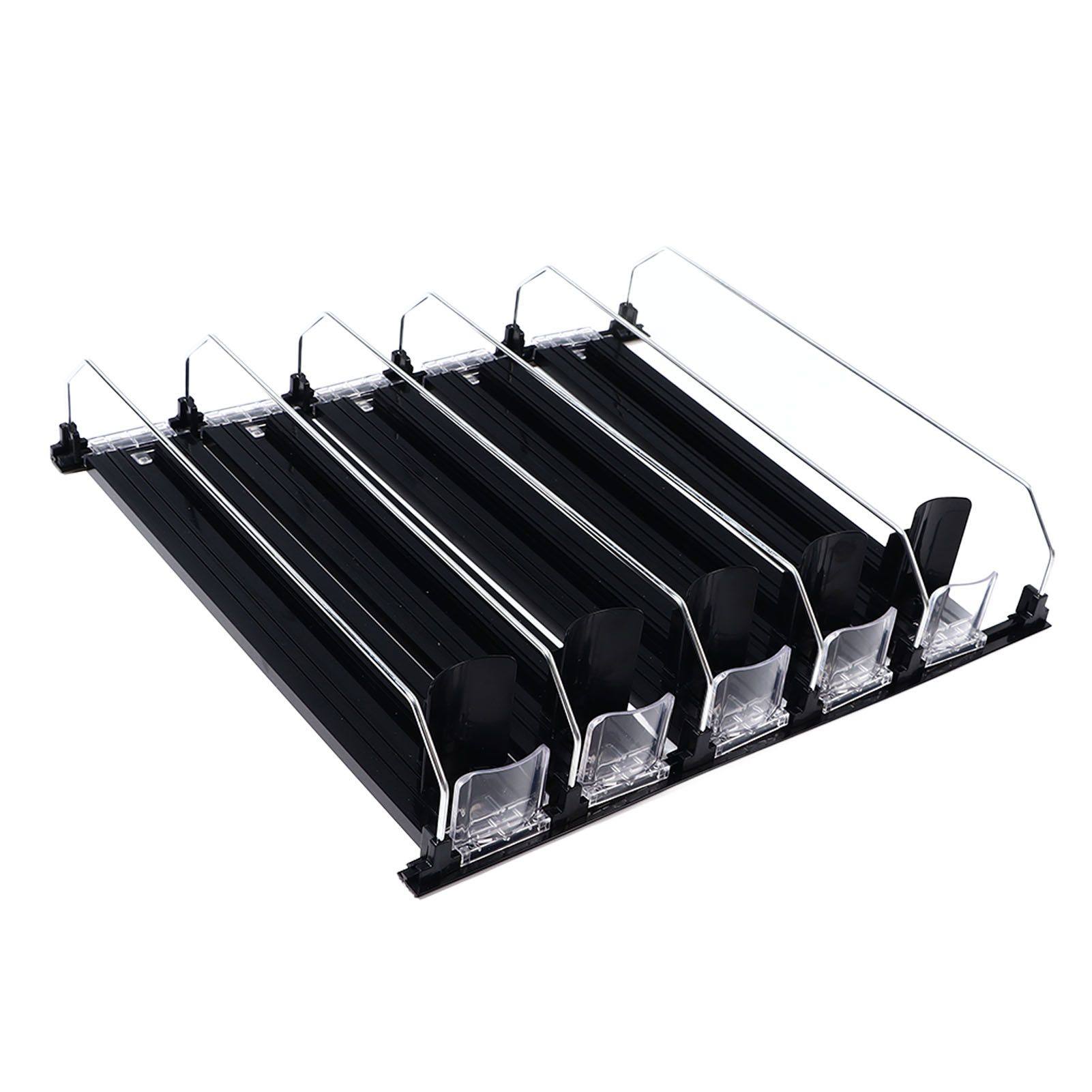 Drink Organizer for Fridge Spring Loaded Adjustable Push Rod Slide Rail Soda view 7