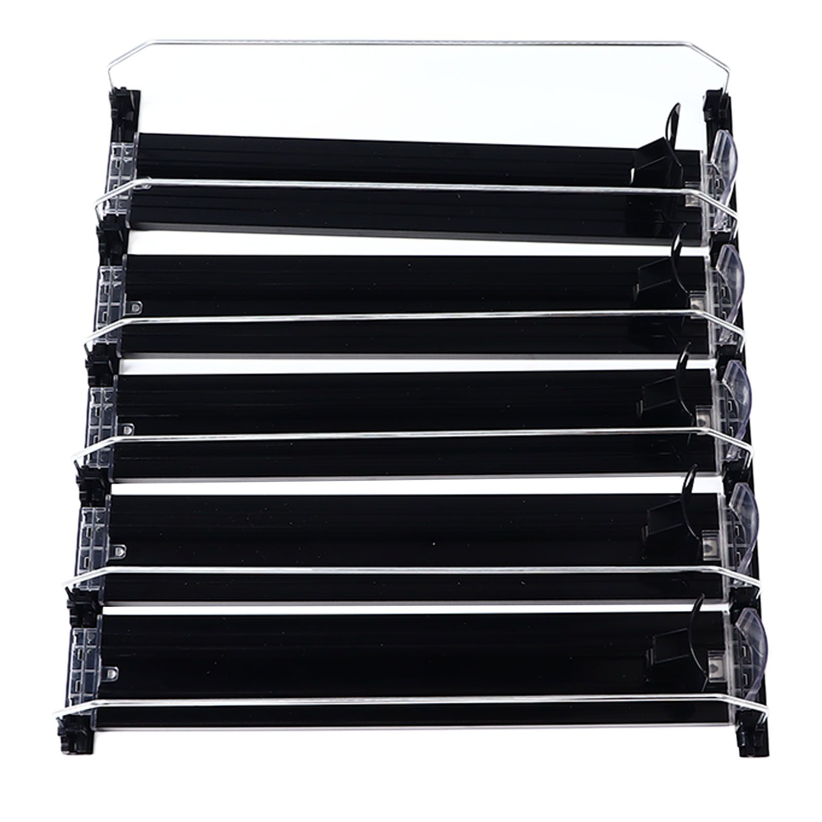 Drink Organizer for Fridge Spring Loaded Adjustable Push Rod Slide Rail Soda view 9