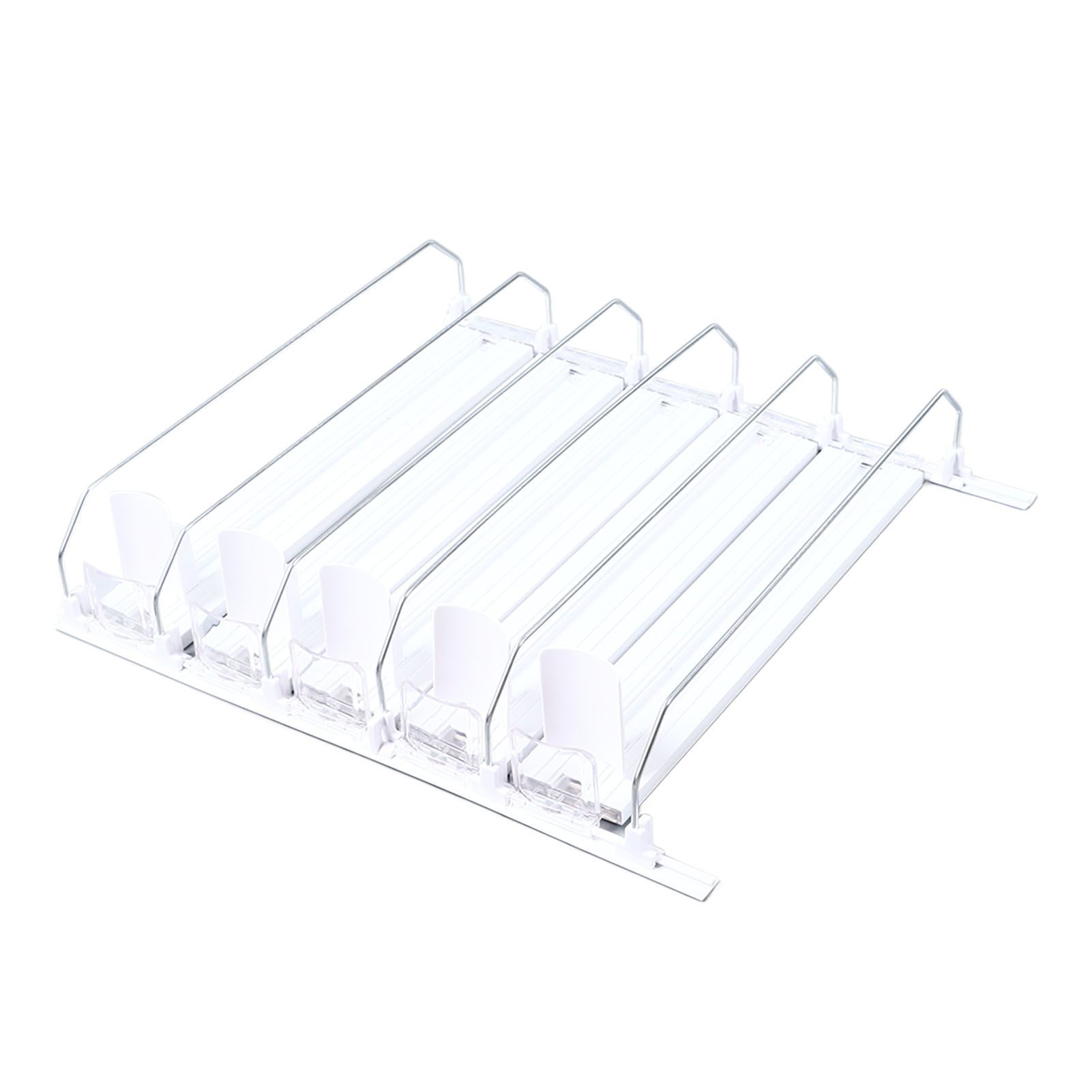 Drink Organizer for Fridge Spring Loaded Adjustable Push Rod Slide Rail Soda view 3