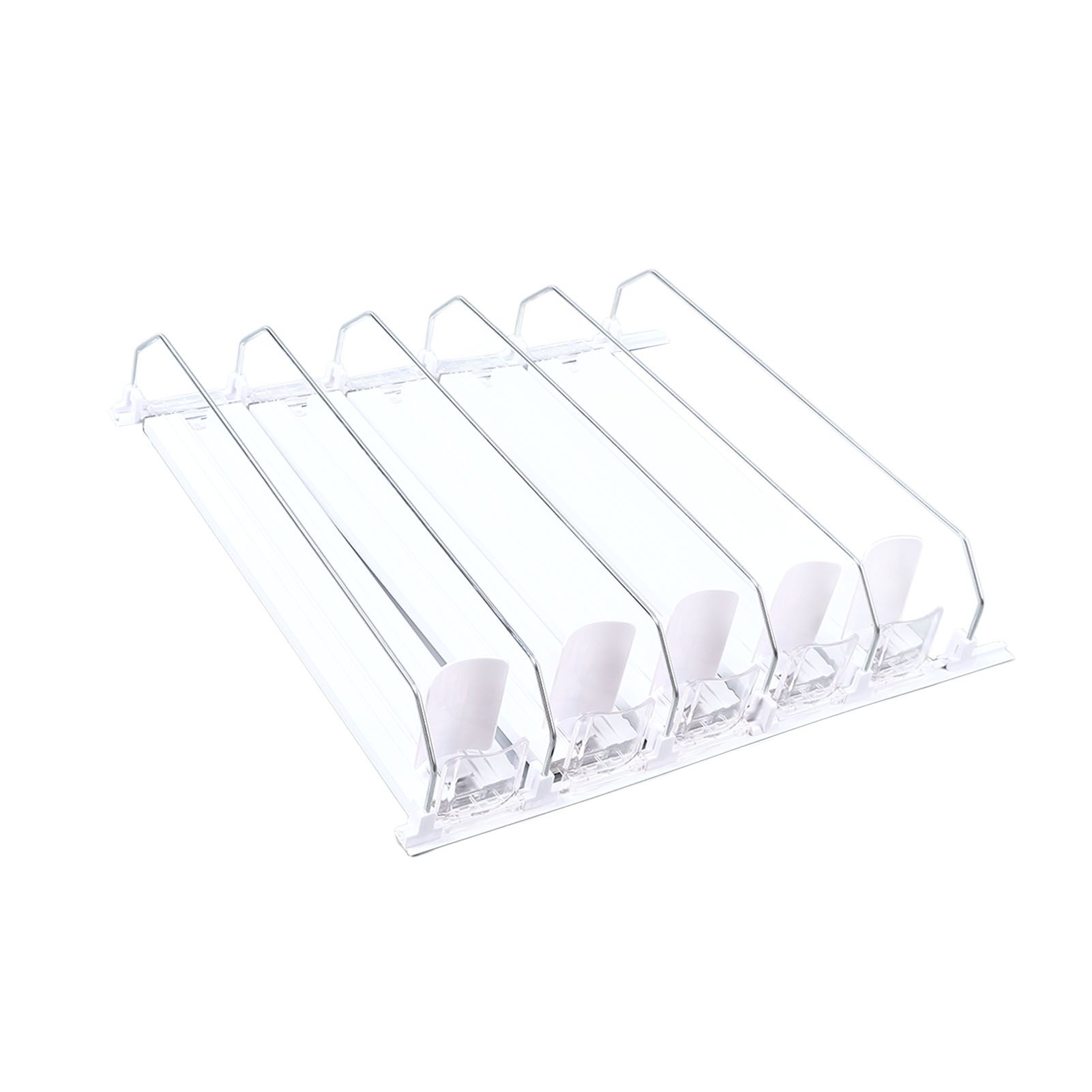 Drink Organizer for Fridge Spring Loaded Adjustable Push Rod Slide Rail Soda view 4