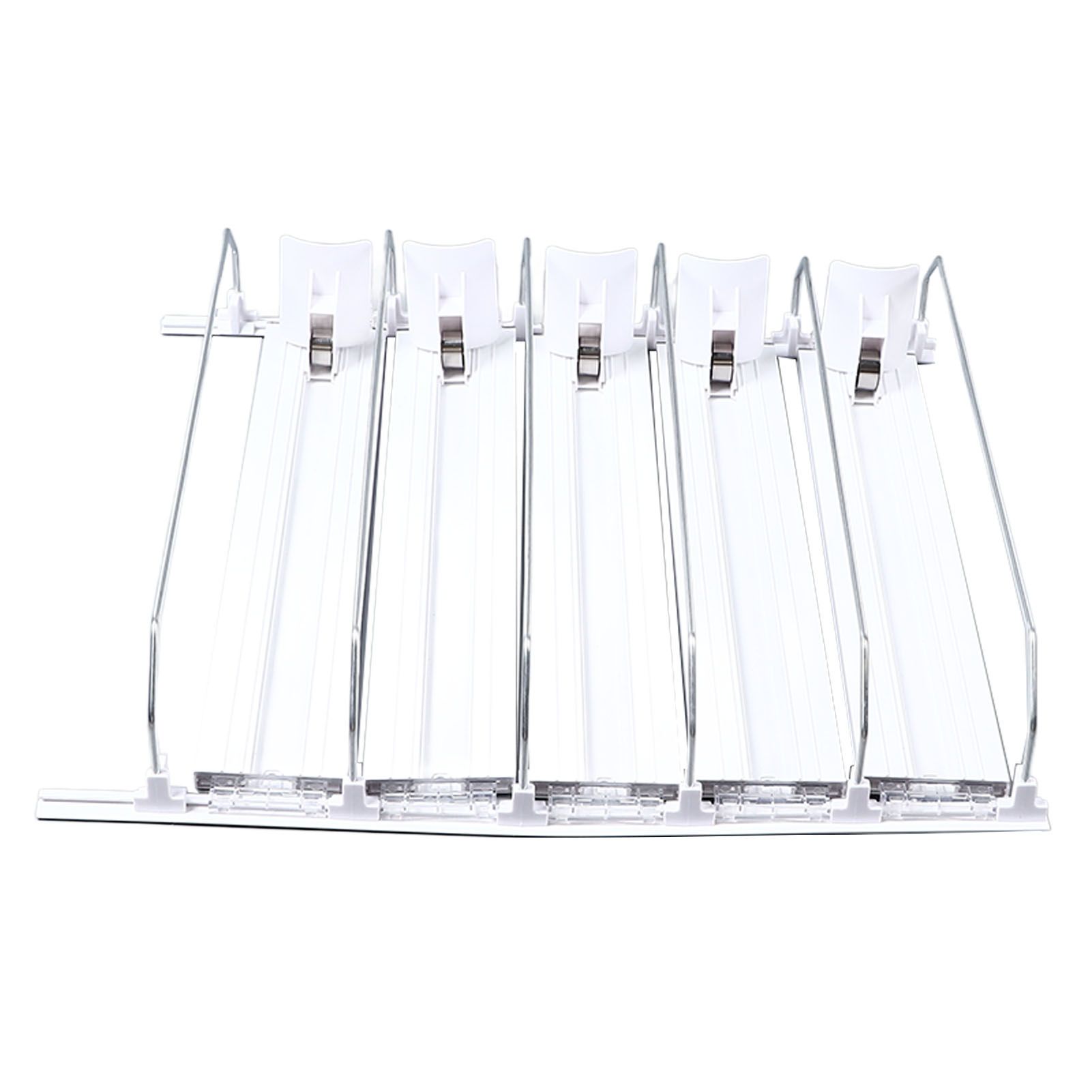 Drink Organizer for Fridge Spring Loaded Adjustable Push Rod Slide Rail Soda view 8