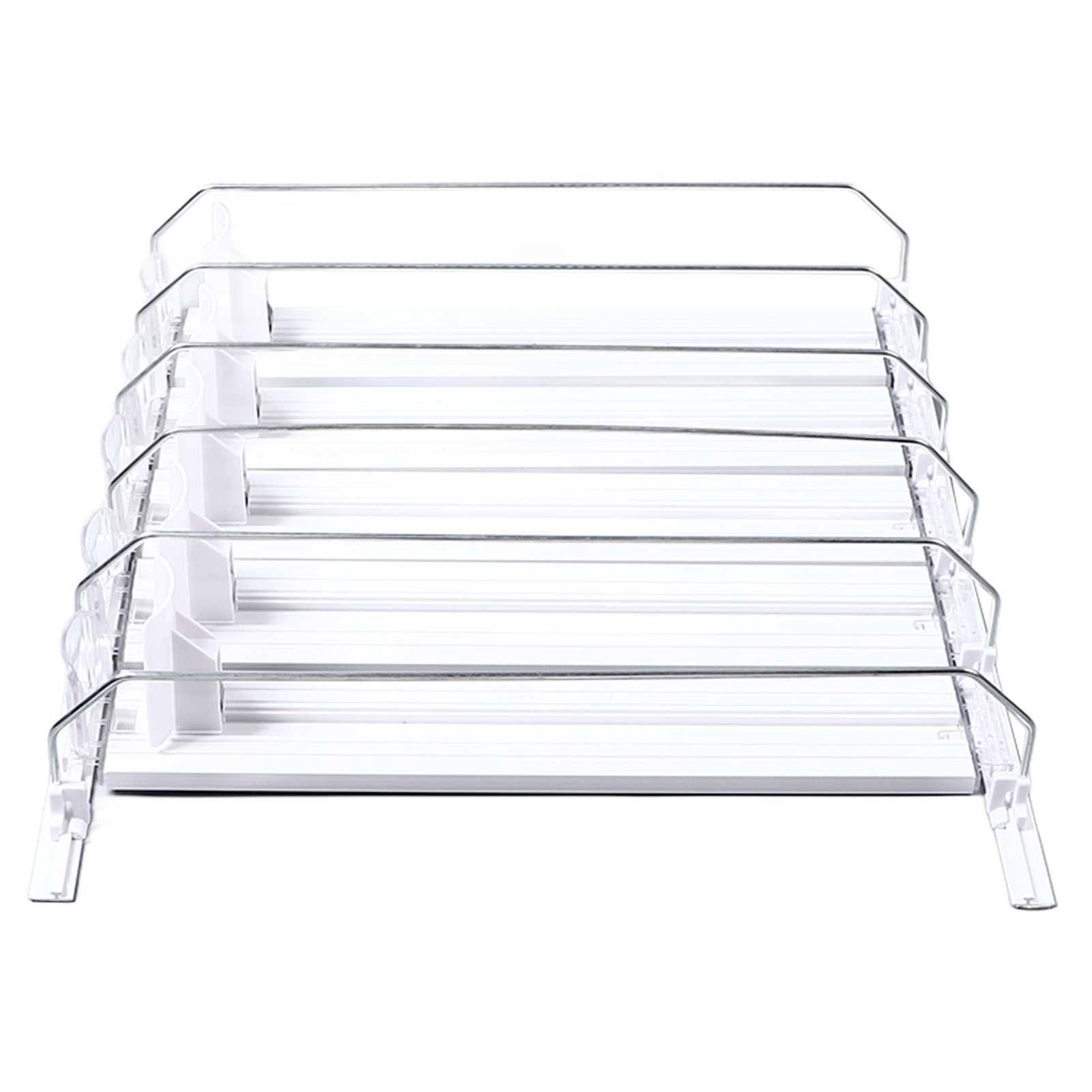 Drink Organizer for Fridge Spring Loaded Adjustable Push Rod Slide Rail Soda view 9