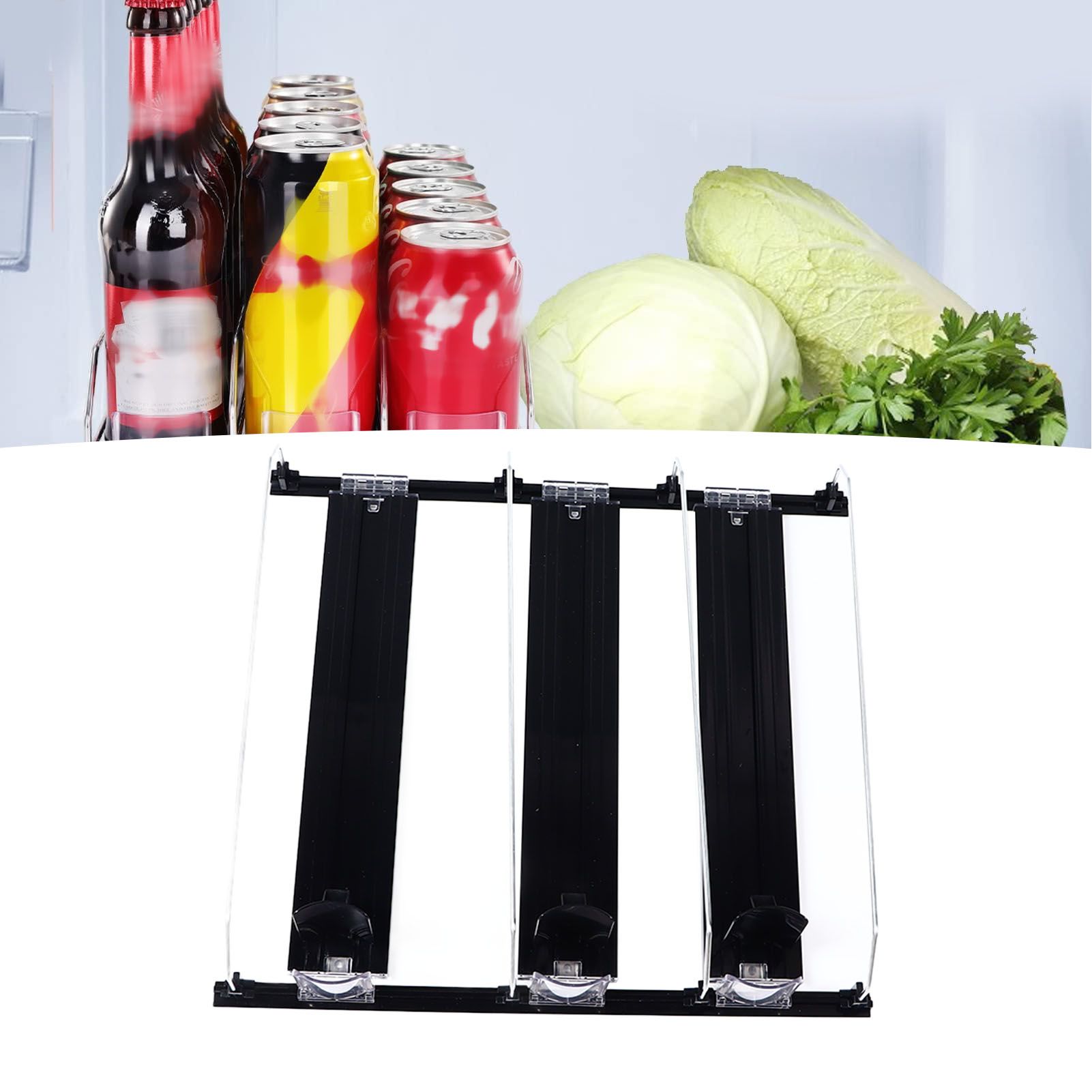 38cm Drink Organizer for Fridge Automatic Pusher Glide 12oz 16oz 20oz Soda view 12