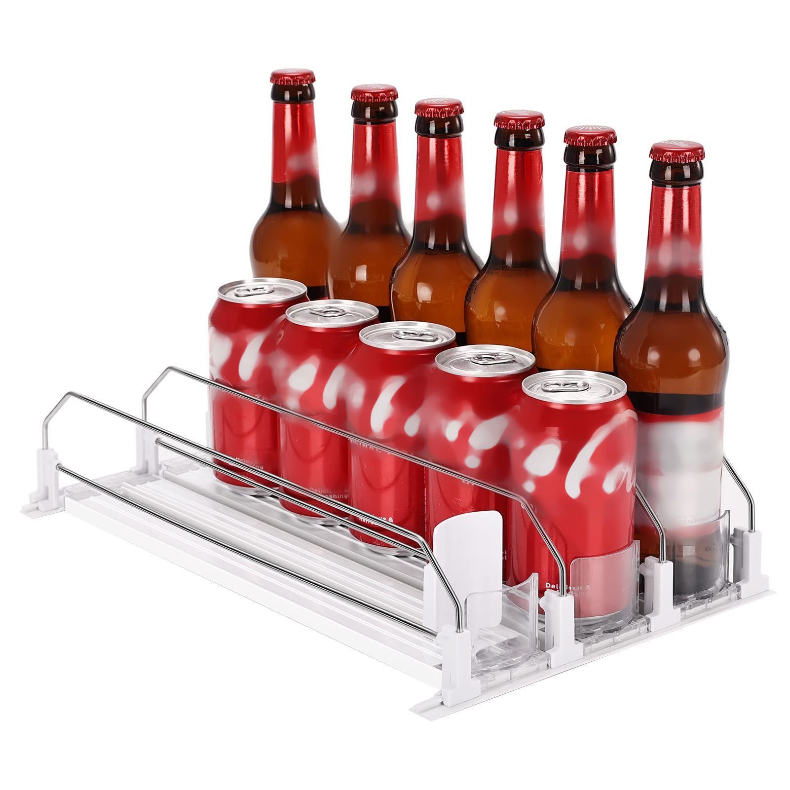 38cm Drink Organizer for Fridge Automatic Pusher Glide 12oz 16oz 20oz Soda view 14