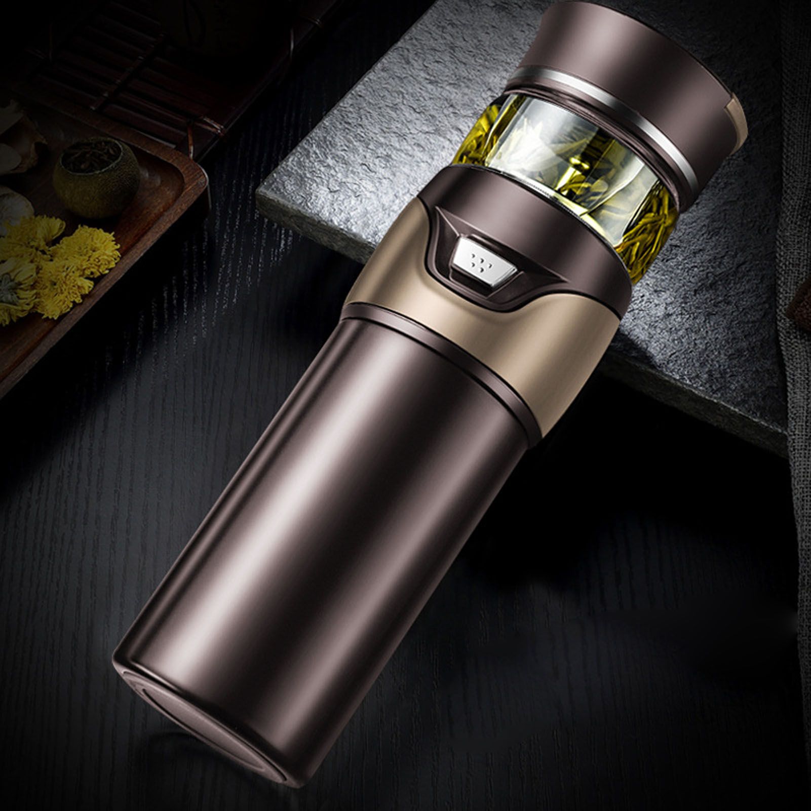 Tea Bottle with Infuser Tea Tumbler Stainless Steel Double Layer Insulated Cup view 13