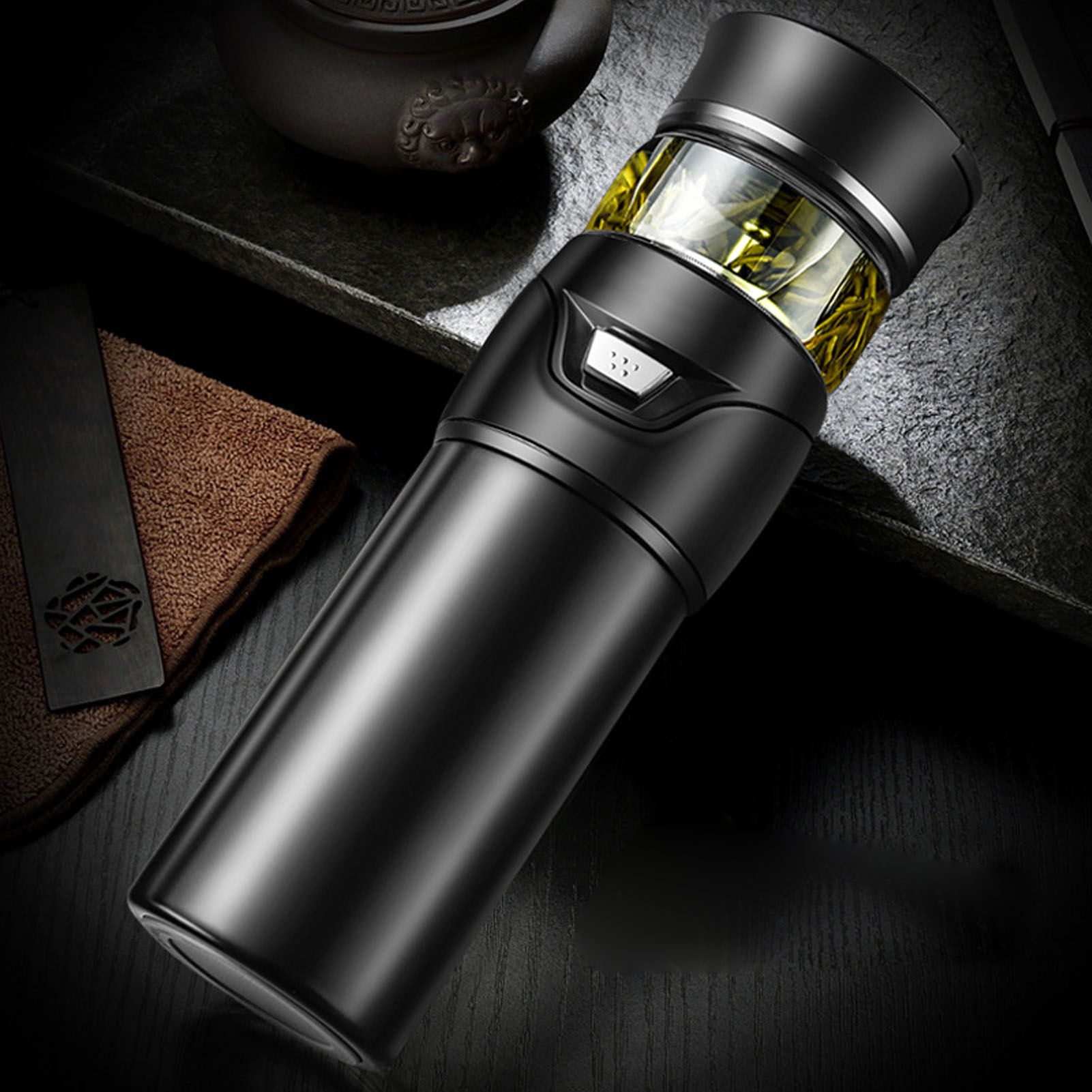 Tea Bottle with Infuser Tea Tumbler Stainless Steel Double Layer Insulated Cup view 14