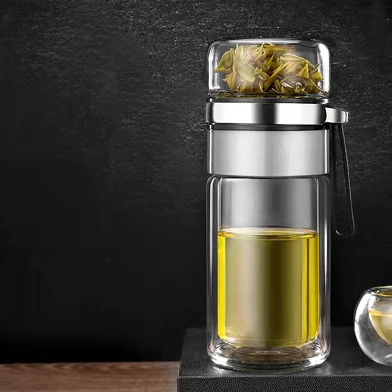 Glass Transparent Tea Bottle Portable Tea Water Bottle Tea and Water view 6