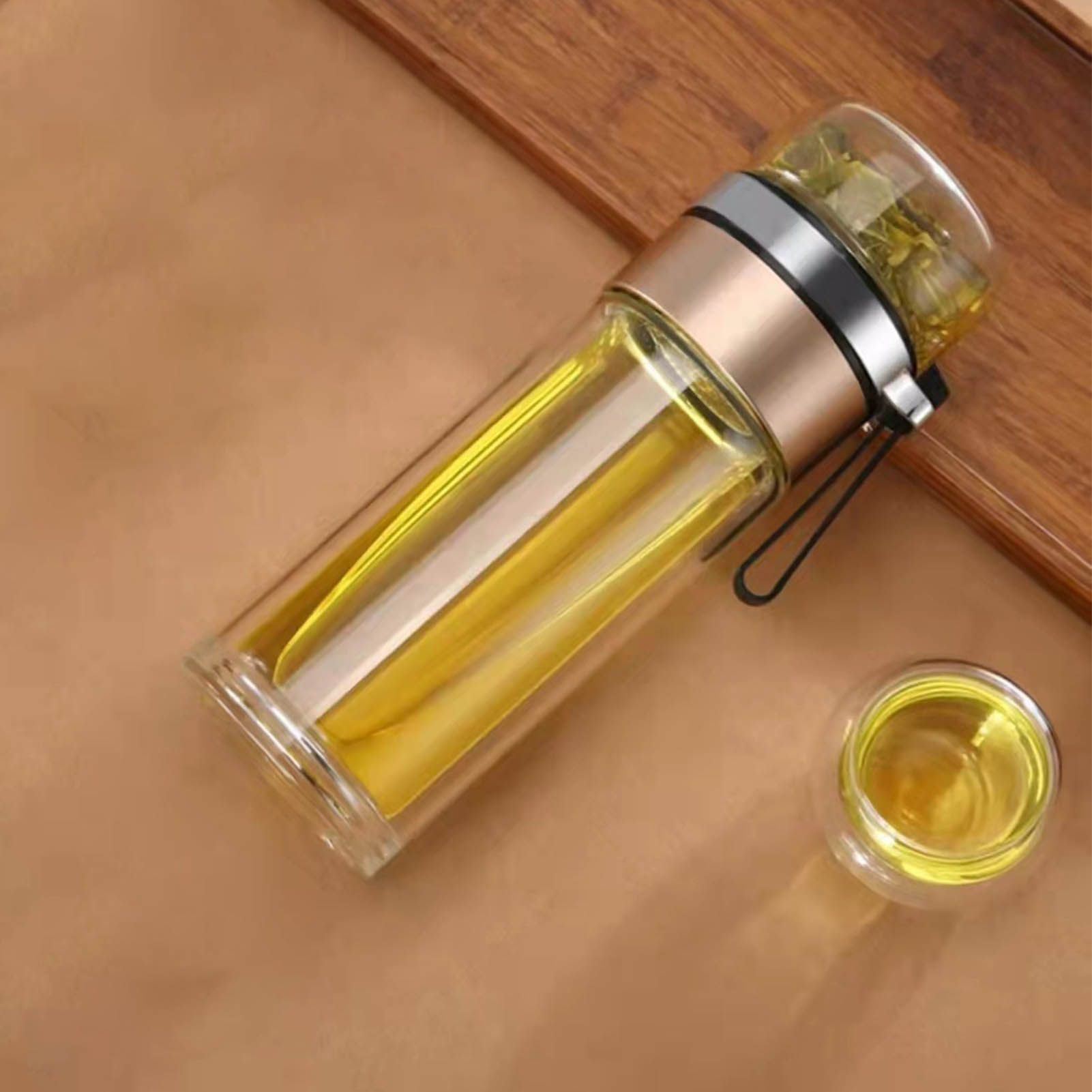 Glass Transparent Tea Bottle Portable Tea Water Bottle Tea and Water view 5
