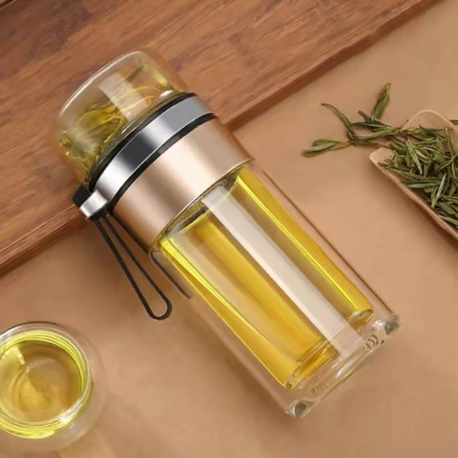 Glass Transparent Tea Bottle Portable Tea Water Bottle Tea and Water view 6