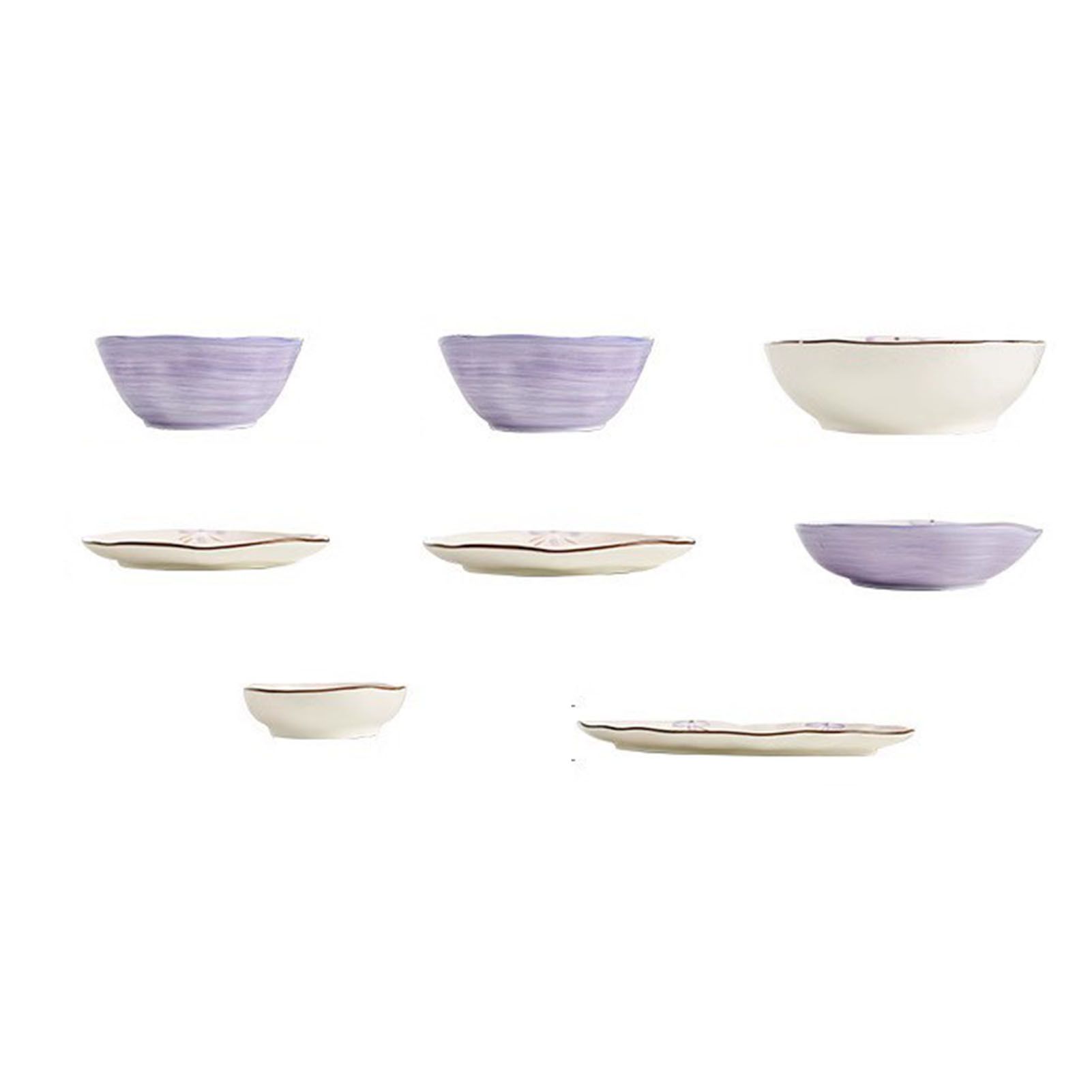 5in Beautiful Ceramic Bowl Purple Exquisite Ceramic Soup Bowls for Salad Pasta view 4