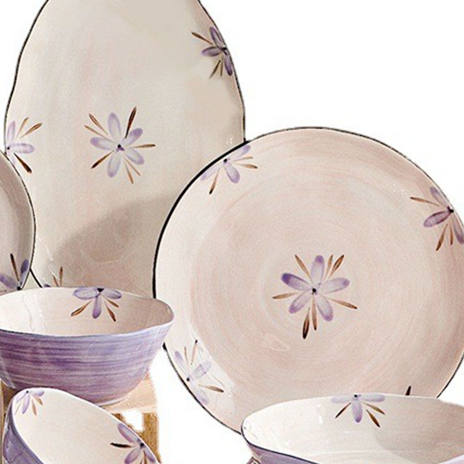 5in Beautiful Ceramic Bowl Purple Exquisite Ceramic Soup Bowls for Salad Pasta view 7