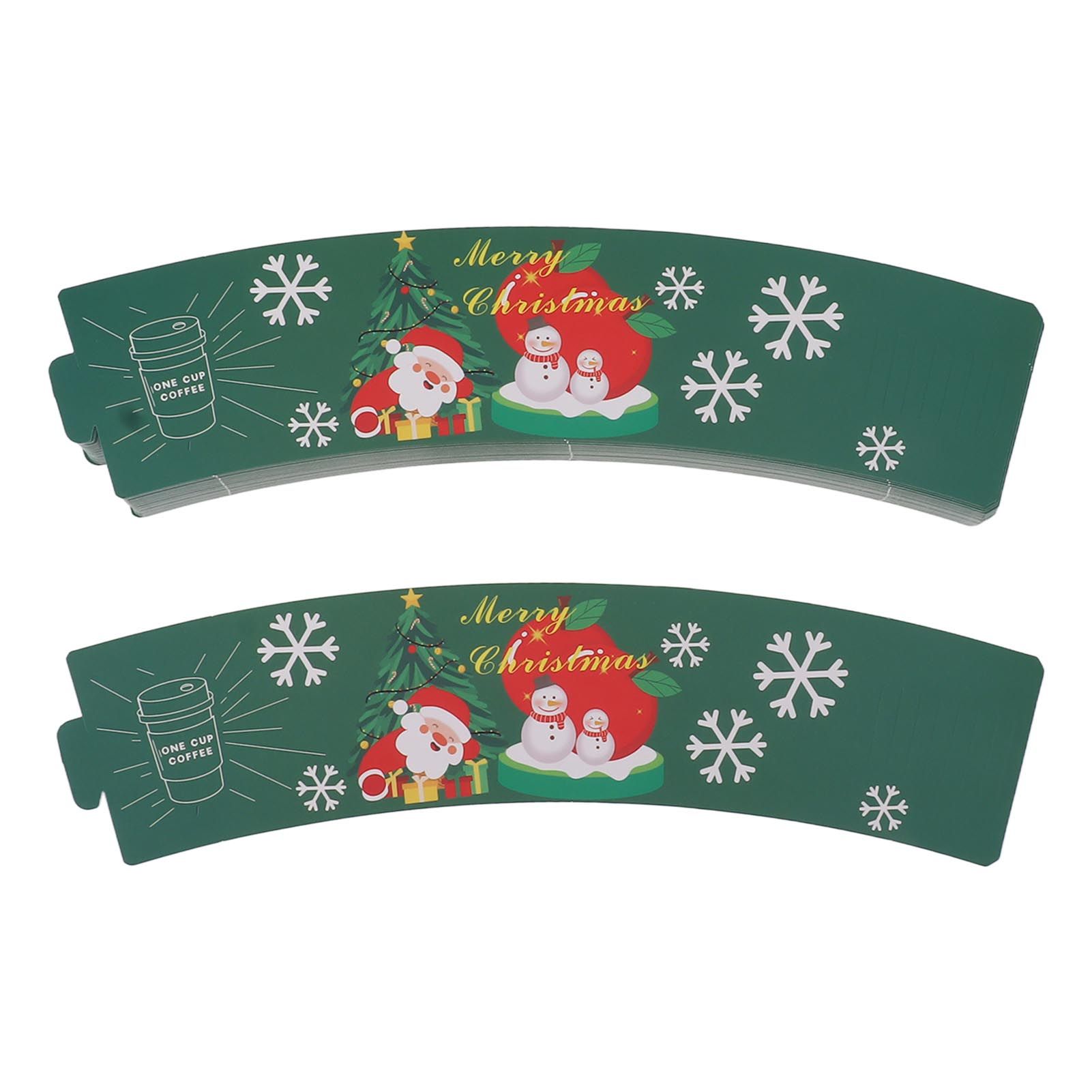 50PCS Coffee Cup Sleeves Disposable Paper Cup Sleeves Hot Drink Holder for