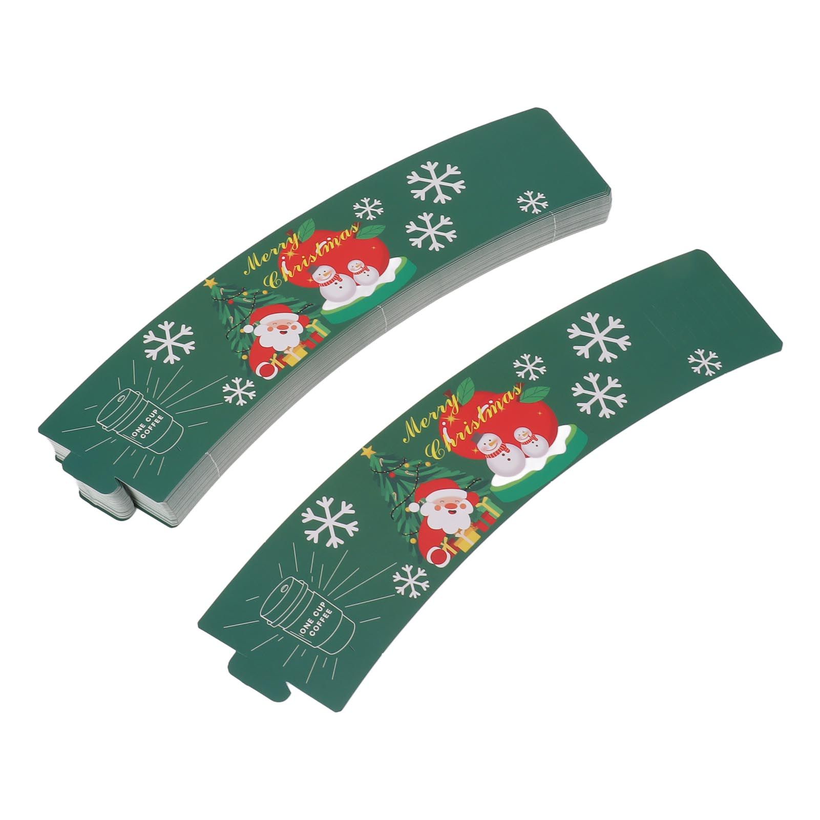 50PCS Coffee Cup Sleeves Disposable Paper Cup Sleeves Hot Drink Holder for view 2
