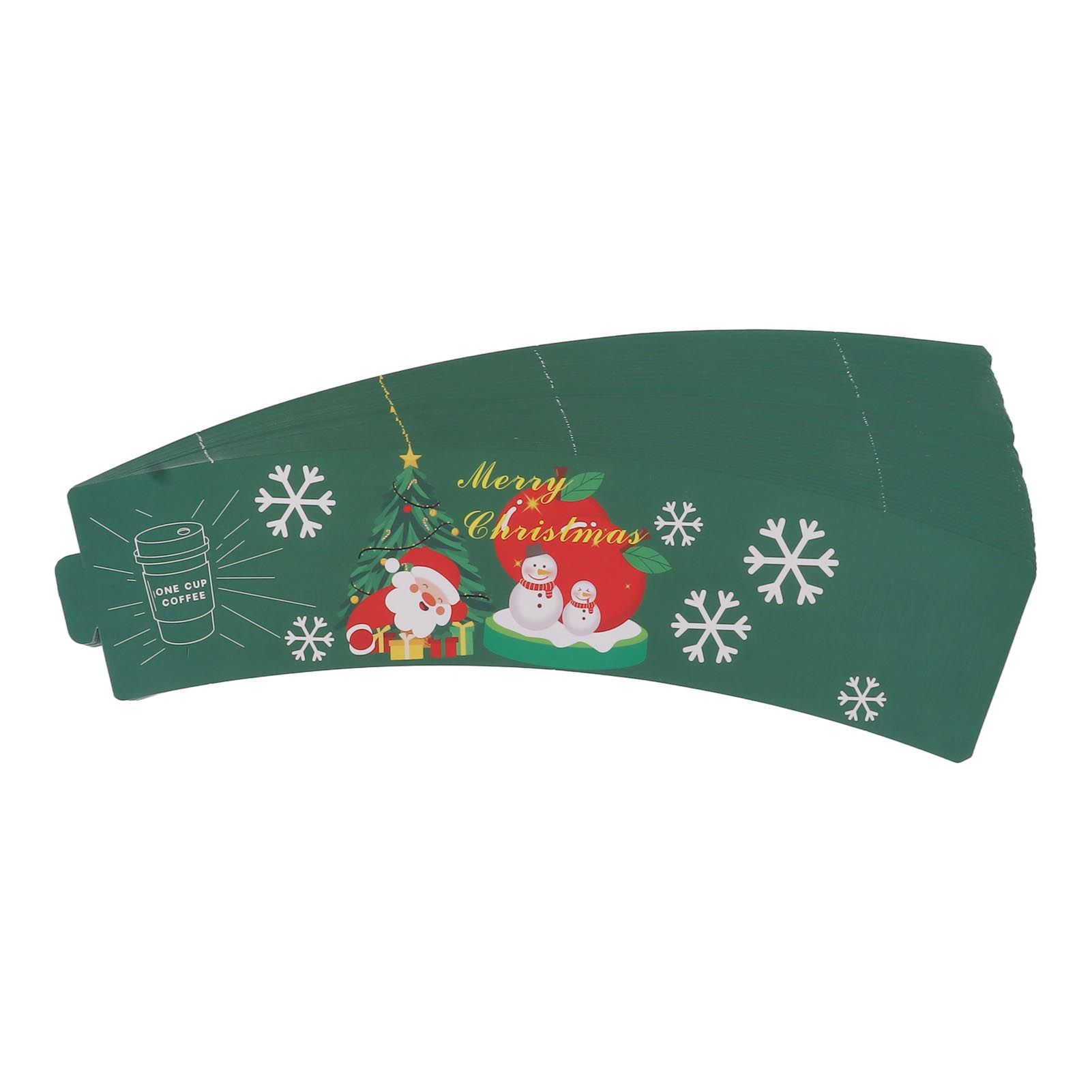 50PCS Coffee Cup Sleeves Disposable Paper Cup Sleeves Hot Drink Holder for view 8