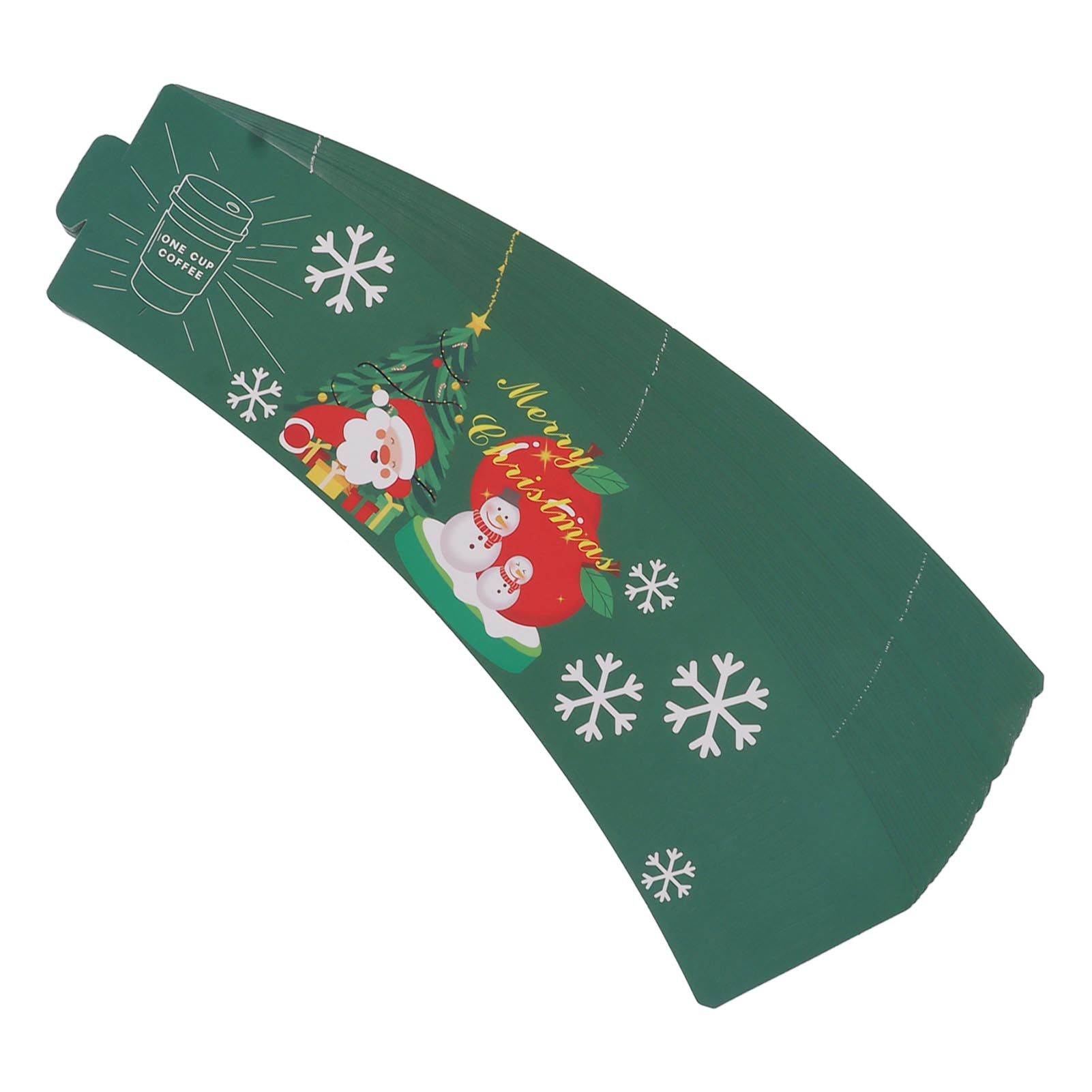 50PCS Coffee Cup Sleeves Disposable Paper Cup Sleeves Hot Drink Holder for view 10