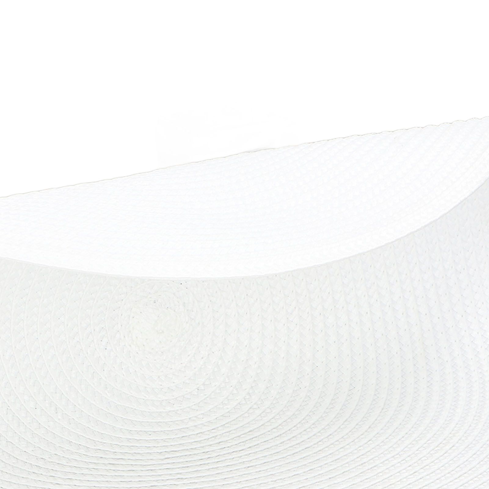 6PCS Round Placemat Woven White Table Mat Heat Insulation Easy to Clean view 13