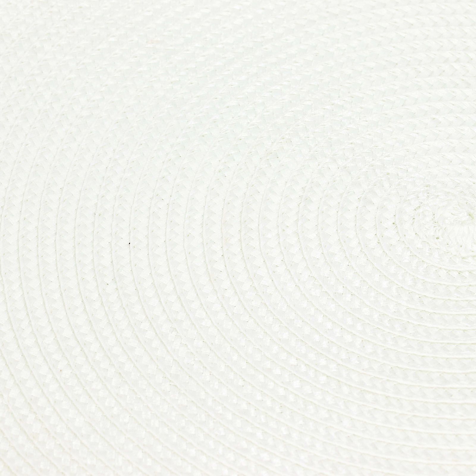 6PCS Round Placemat Woven White Table Mat Heat Insulation Easy to Clean view 14