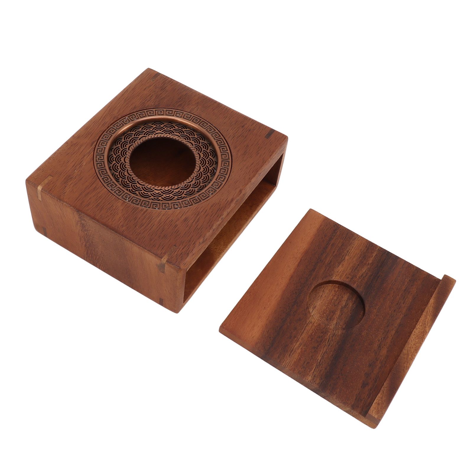 Candle Tea Warmer Japanese Style Walnut Teapot Warmer Home Universal Tea view 3