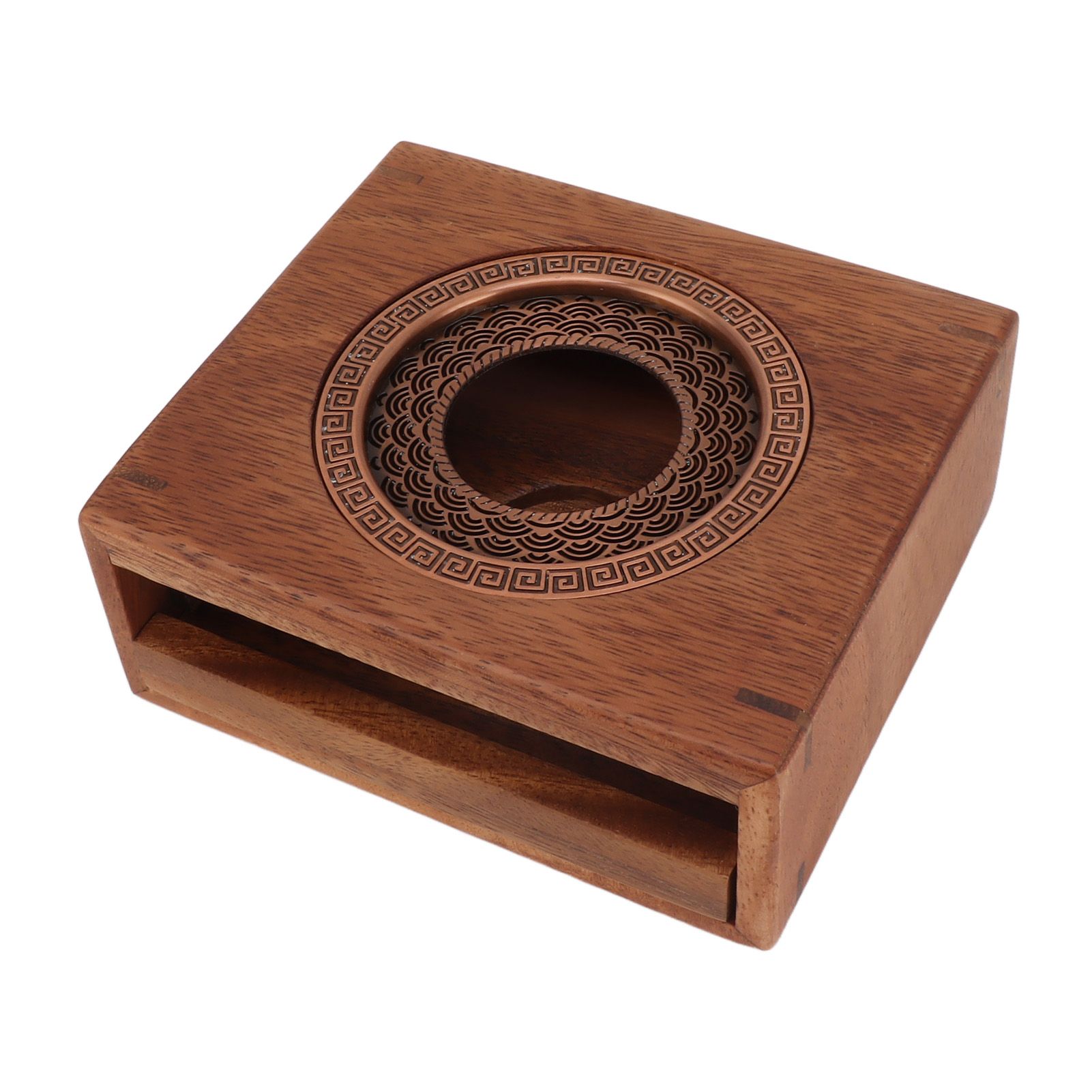 Candle Tea Warmer Japanese Style Walnut Teapot Warmer Home Universal Tea view 5