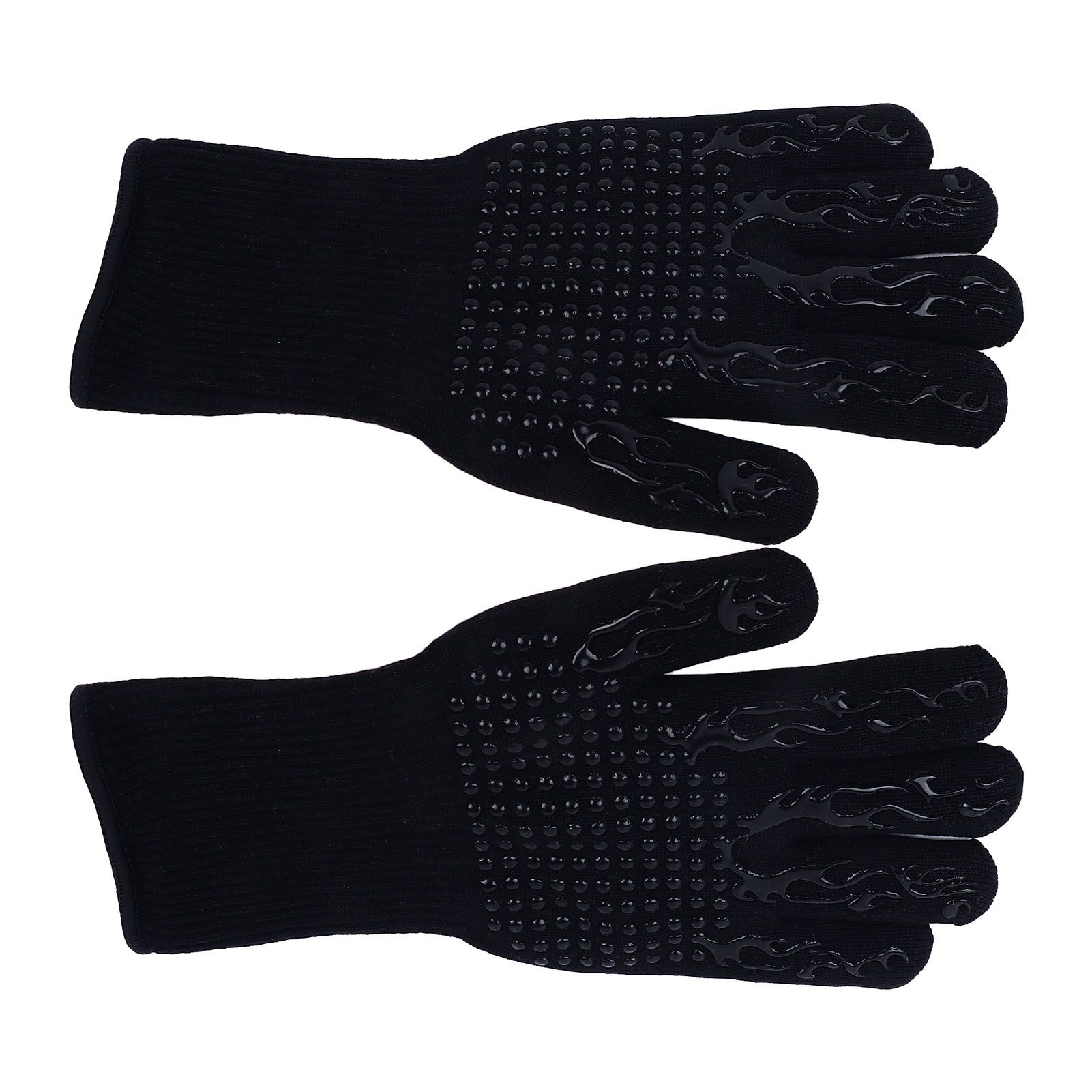 BBQ Gloves Fireproof Heat Resistant Prevent Slip Grilling Gloves for Microwave view 2