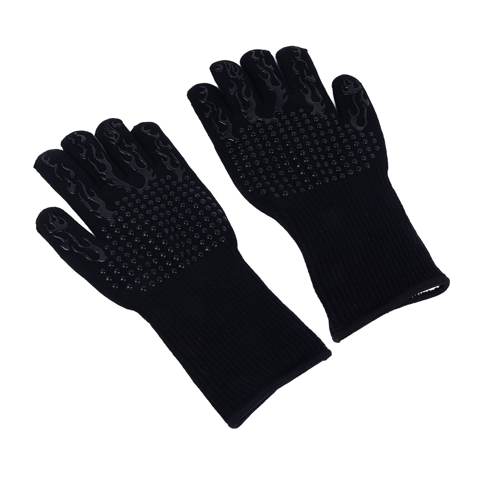 BBQ Gloves Fireproof Heat Resistant Prevent Slip Grilling Gloves for Microwave view 3