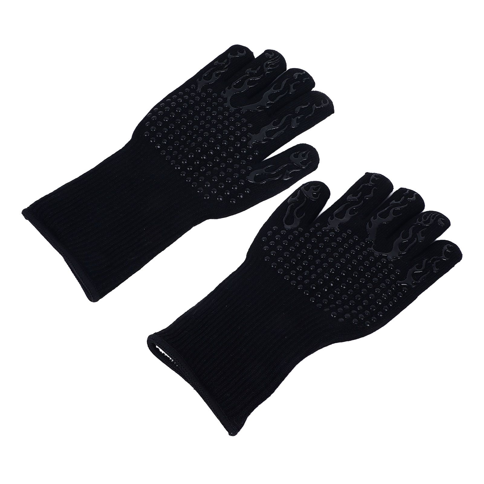 BBQ Gloves Fireproof Heat Resistant Prevent Slip Grilling Gloves for Microwave view 4