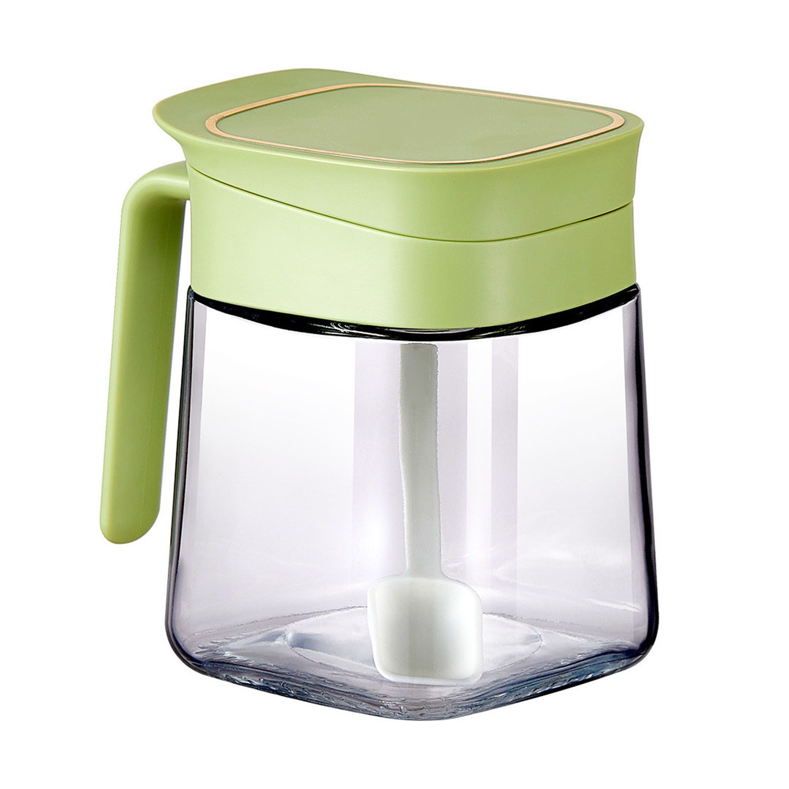 Spice Jar Glass Transparent Salt Sugar Pepper Seasoning Container Bottle for