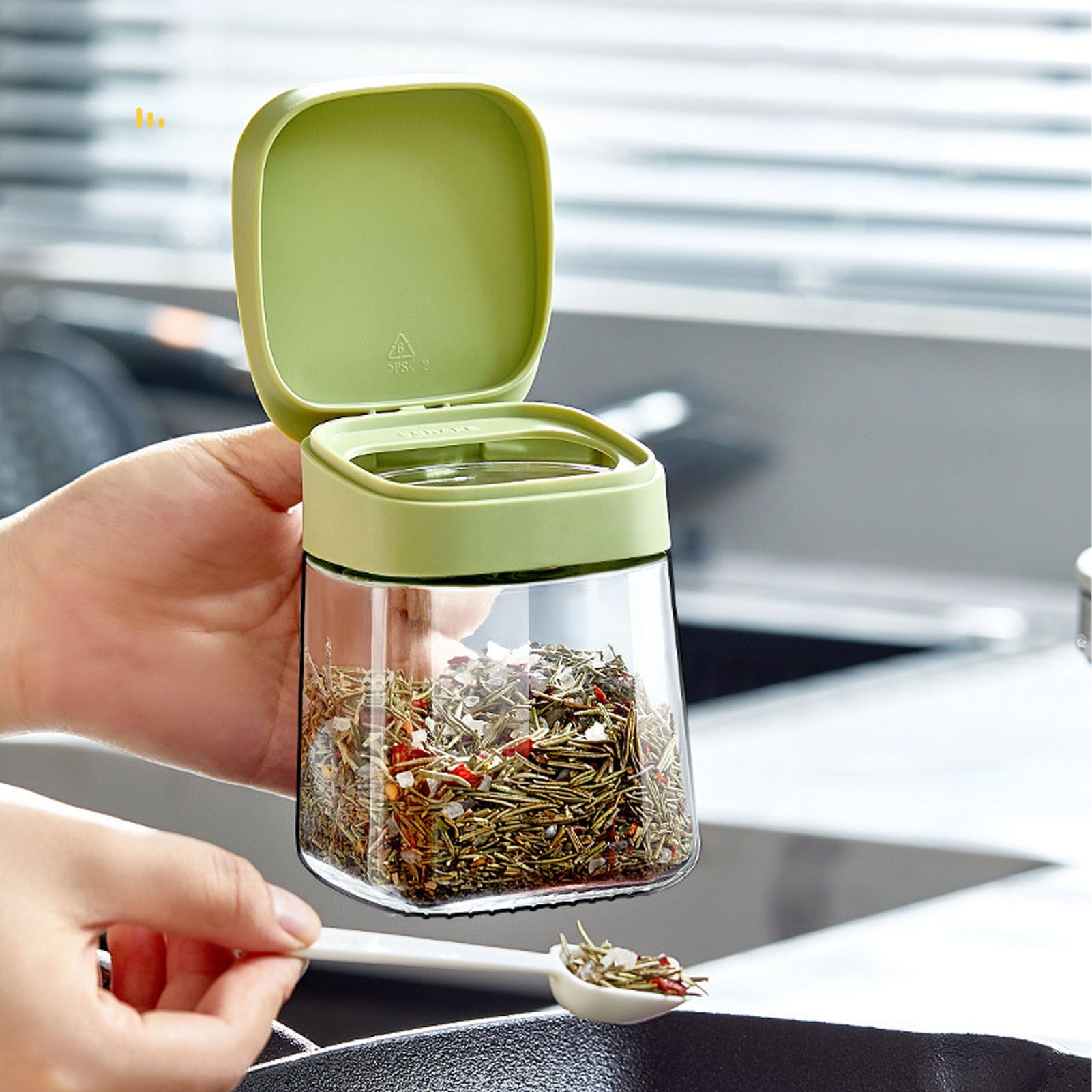 Spice Jar Glass Transparent Salt Sugar Pepper Seasoning Container Bottle for view 4