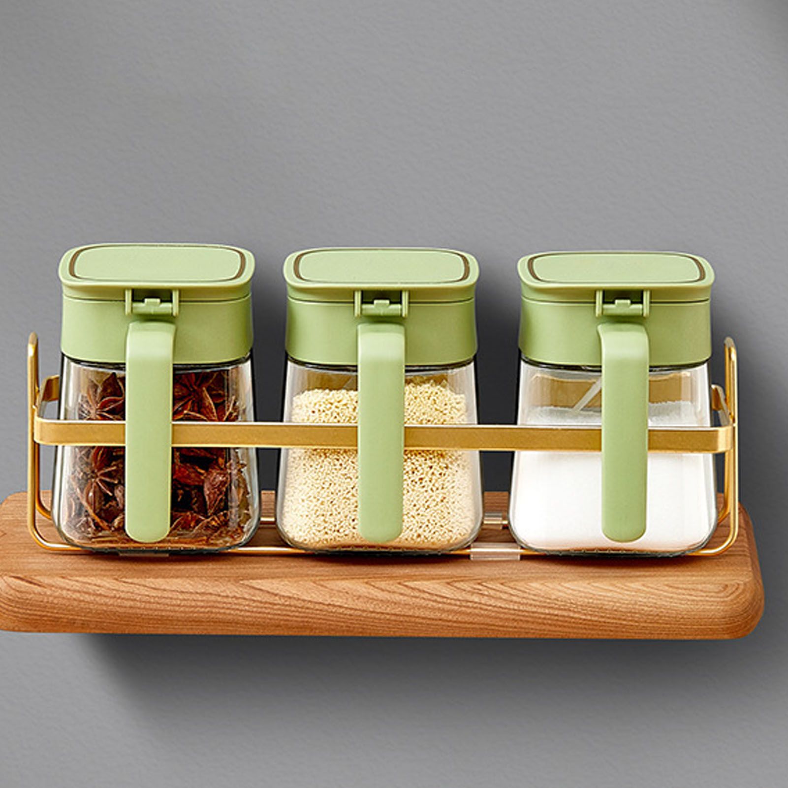 Spice Jar Glass Transparent Salt Sugar Pepper Seasoning Container Bottle for view 5