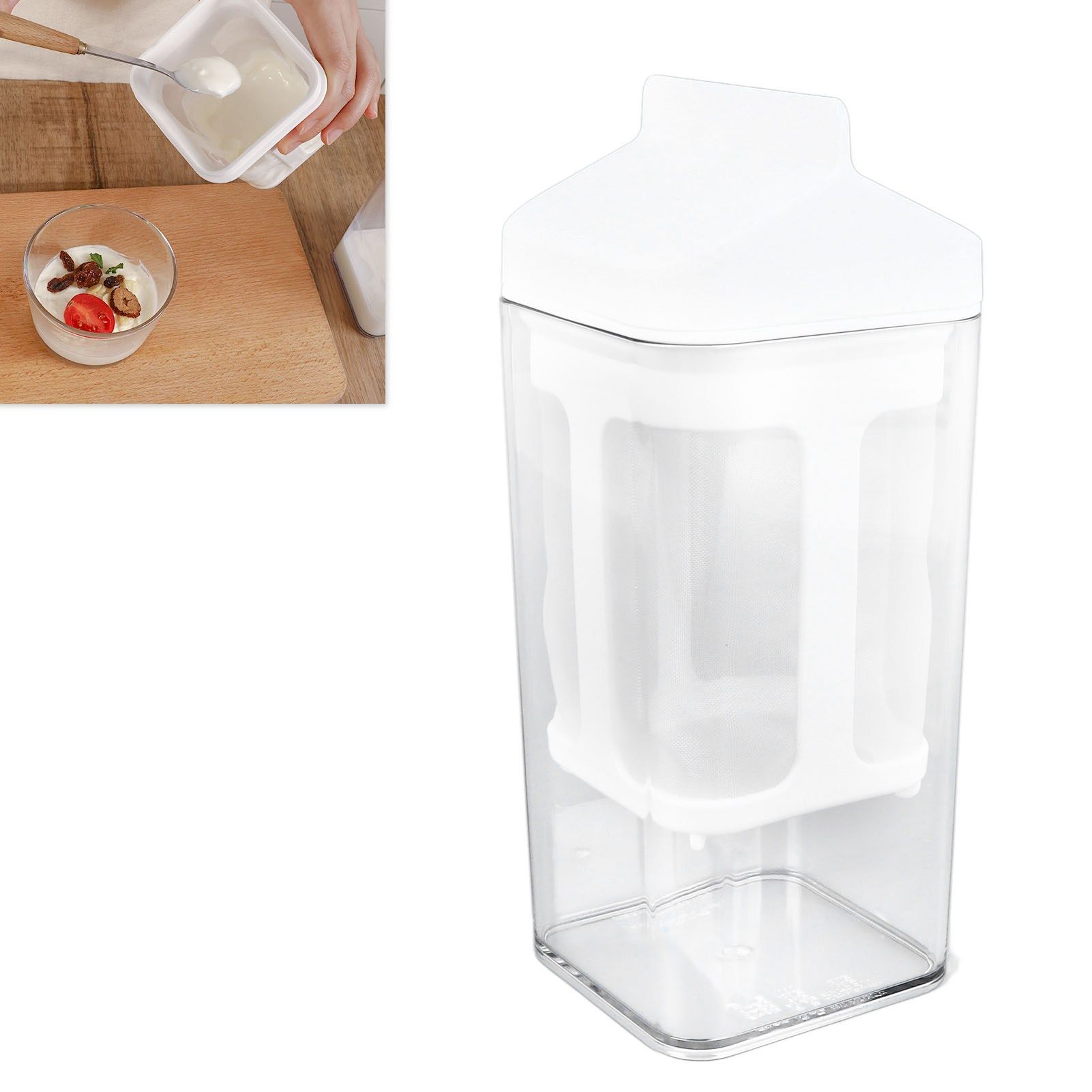 1L Yogurt Strainer Yogurt Water Separator Juicing Food Sieve Strainer for view 12